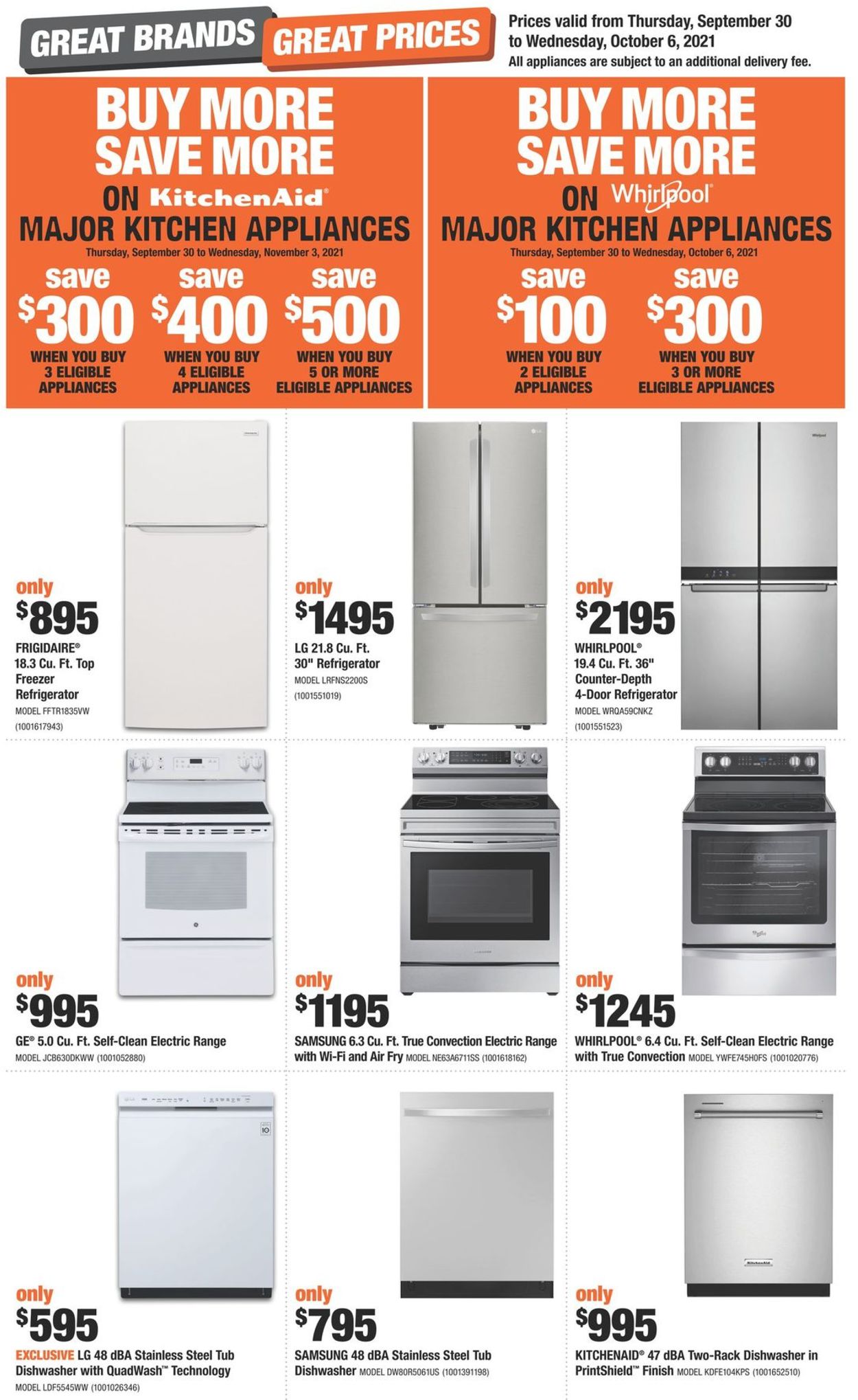 Home Depot Flyer from 09/30/2021