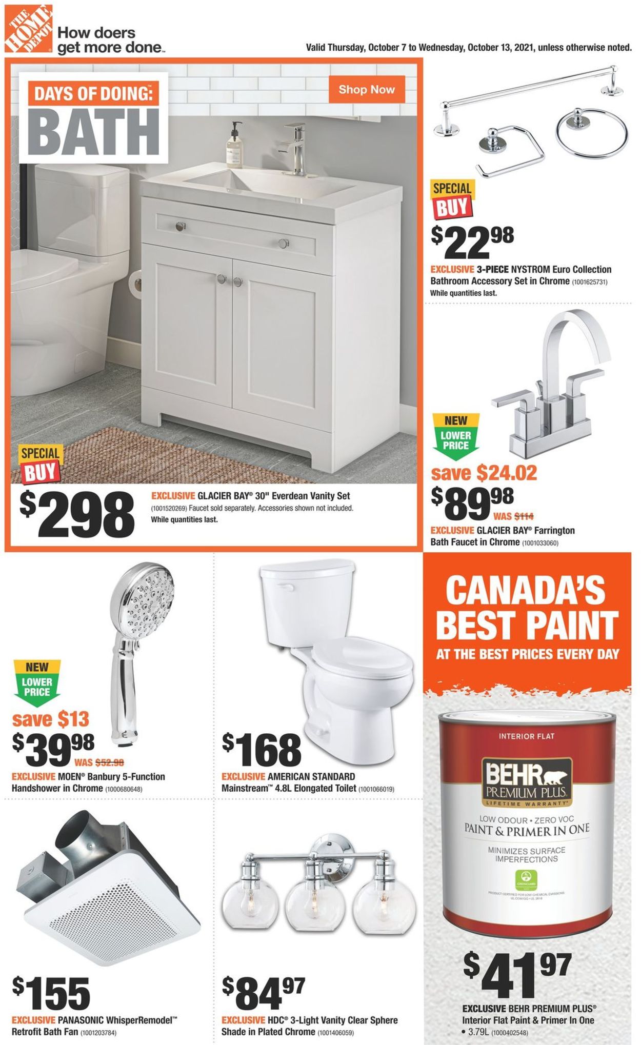 Home Depot Flyer from 10/07/2021