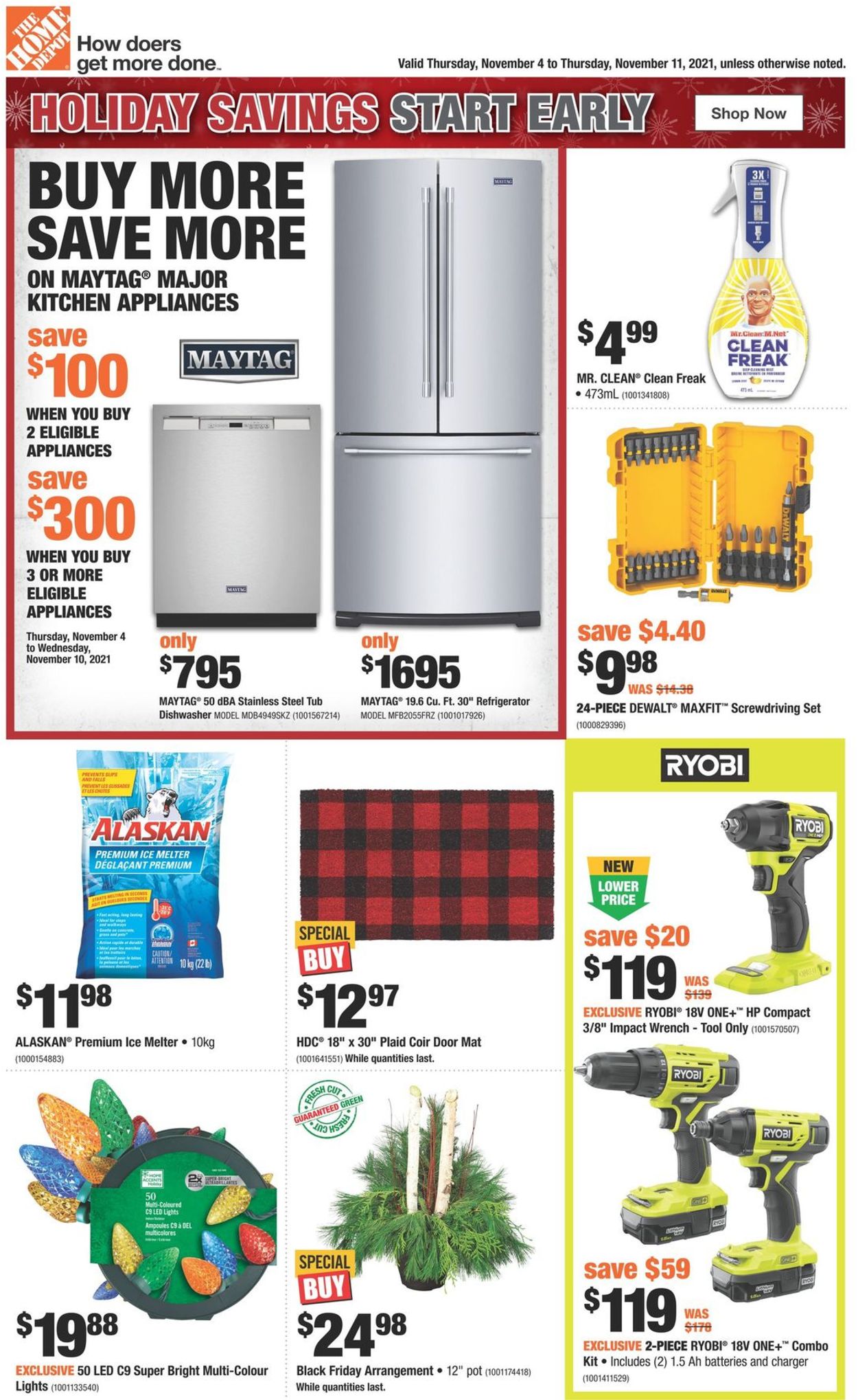 Home Depot Flyer from 11/04/2021