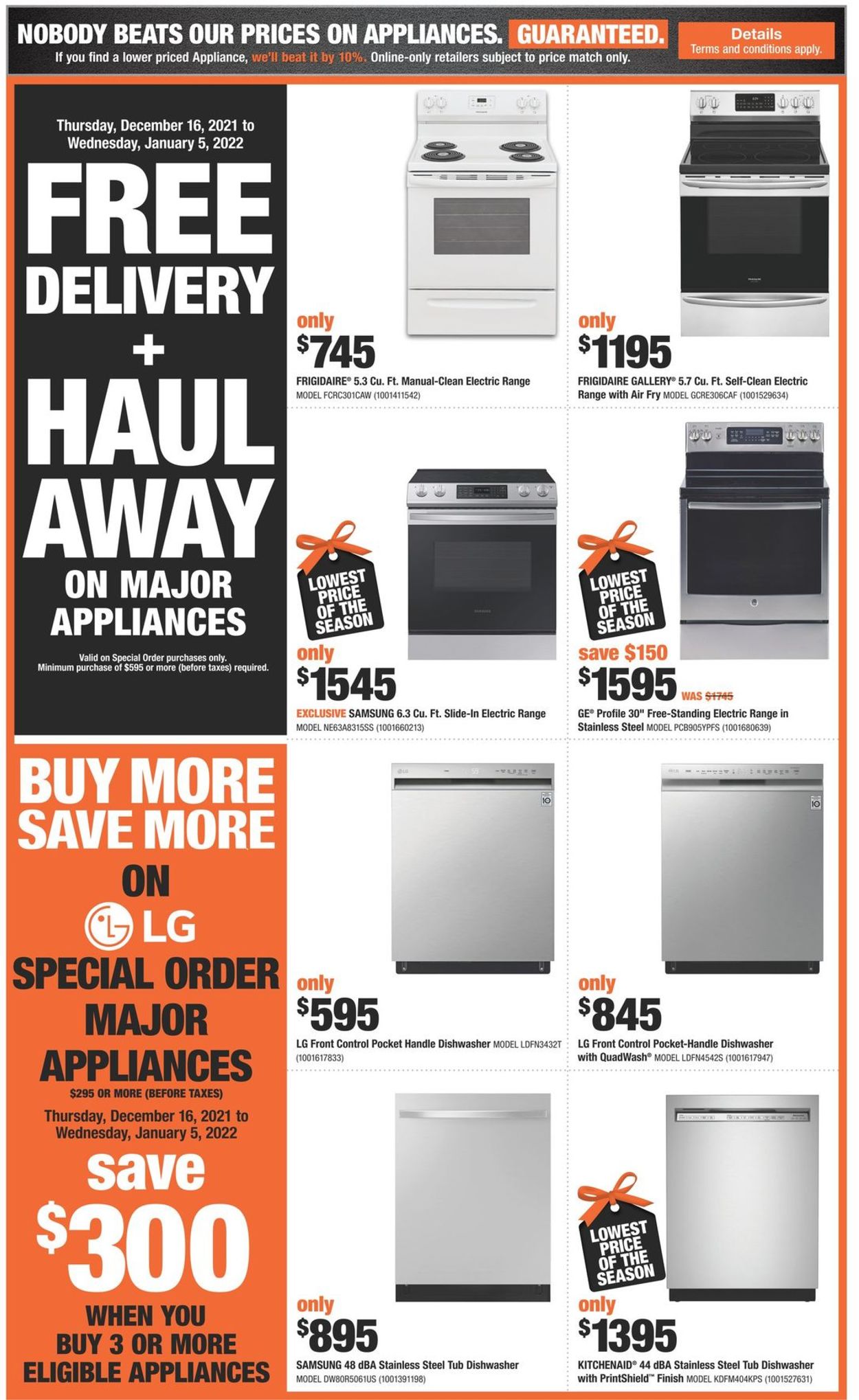 Home Depot Flyer from 12/16/2021