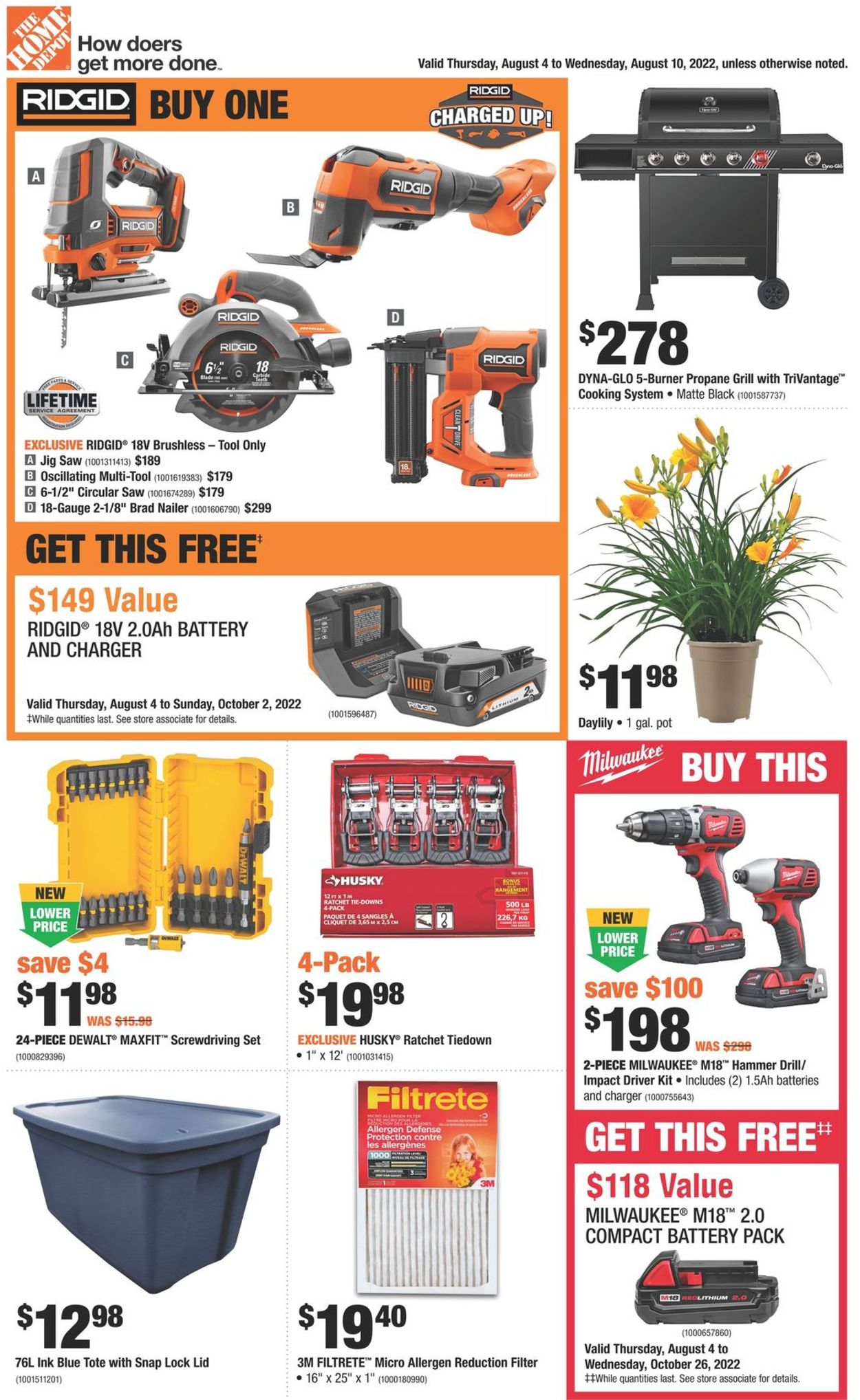 Home Depot Flyer from 08/04/2022