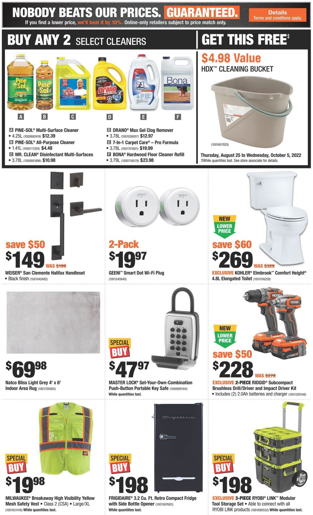 Home Depot Flyer from 08/25/2022