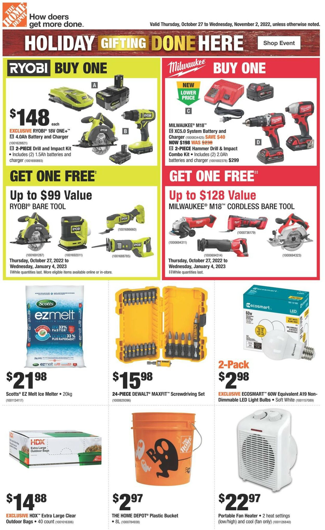 Home Depot Flyer from 10/27/2022