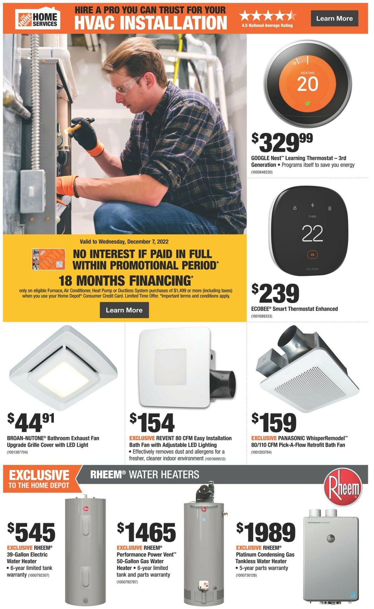 Home Depot Flyer from 10/27/2022