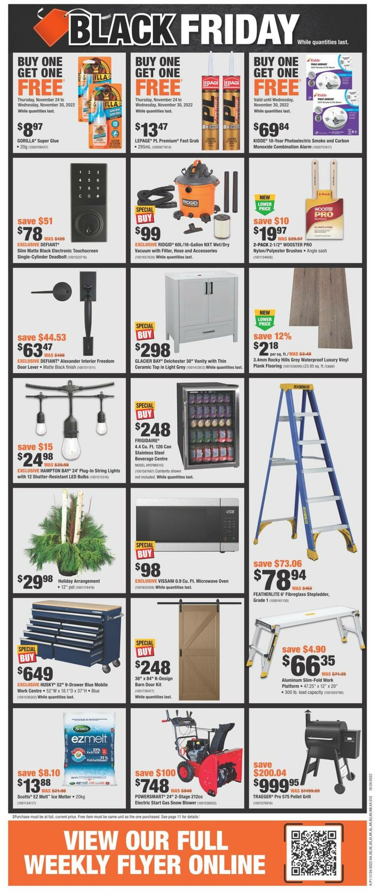 Home Depot Flyer from 11/24/2022