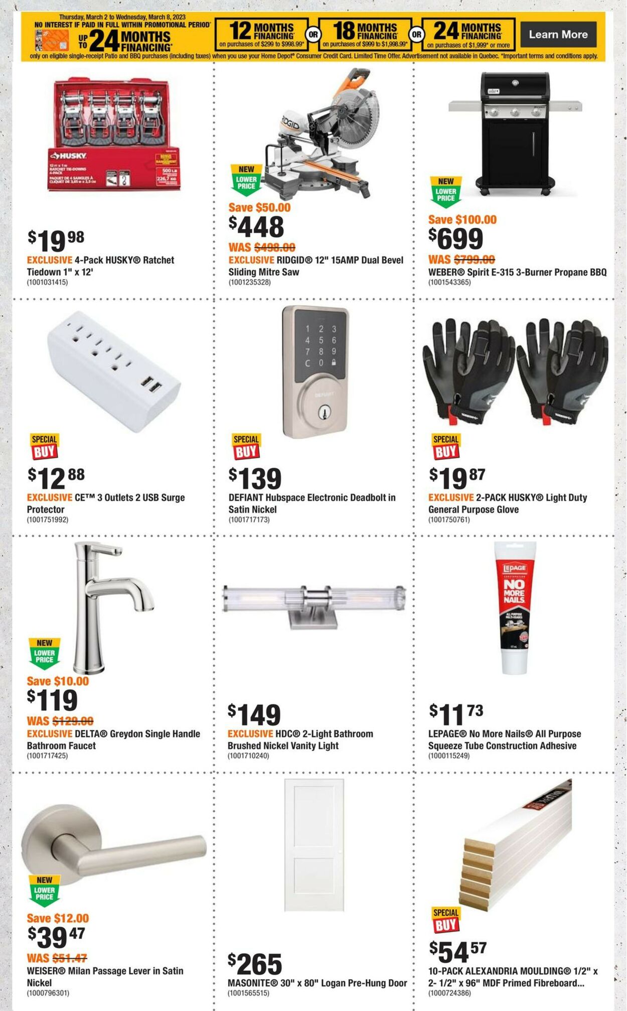 Home Depot Flyer from 03/02/2023
