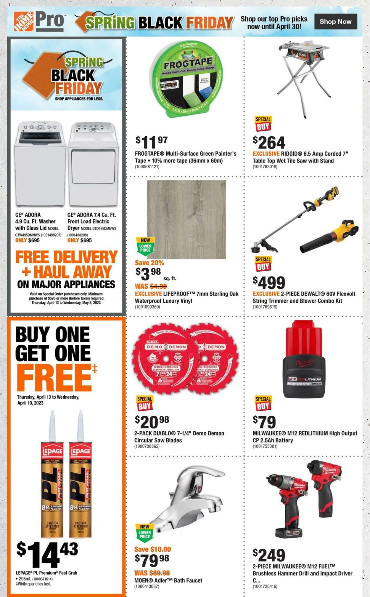 Home Depot Flyer from 04/13/2023