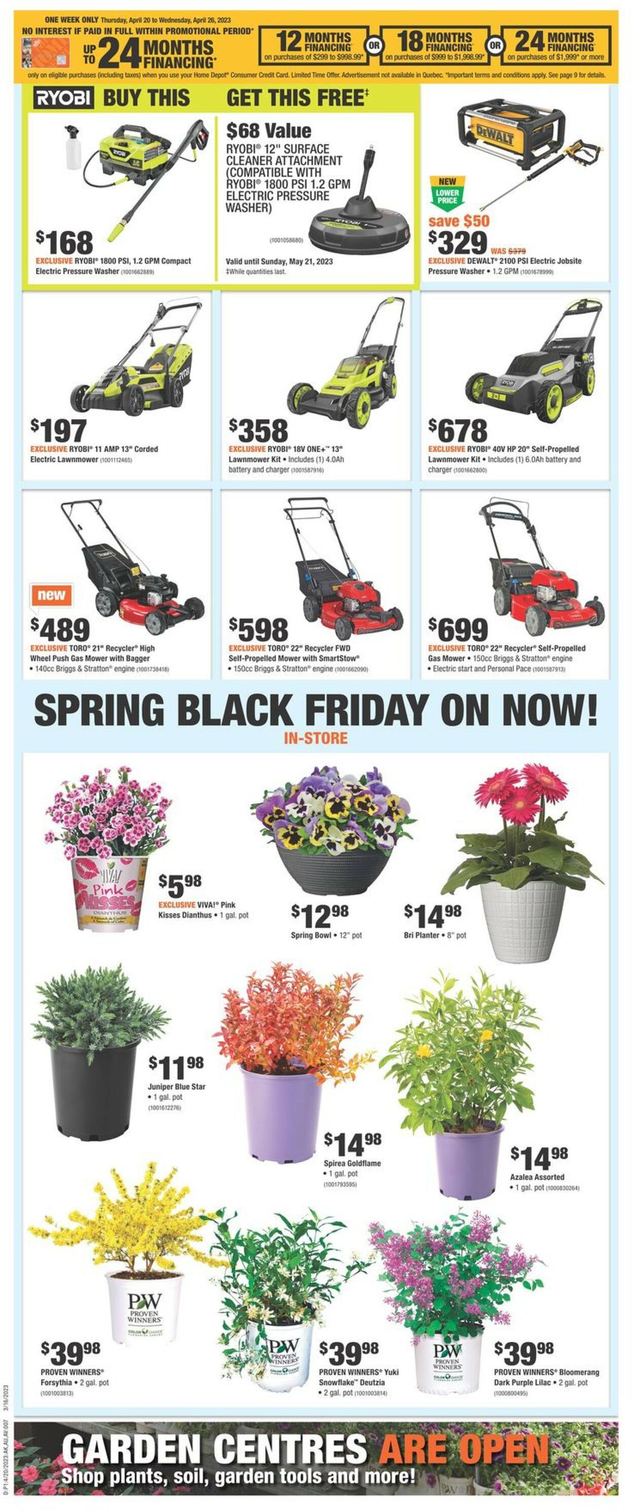 Home Depot Flyer from 04/20/2023