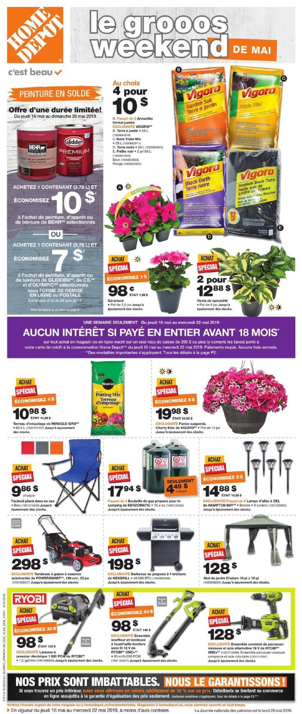 Home Depot Flyer from 05/16/2019