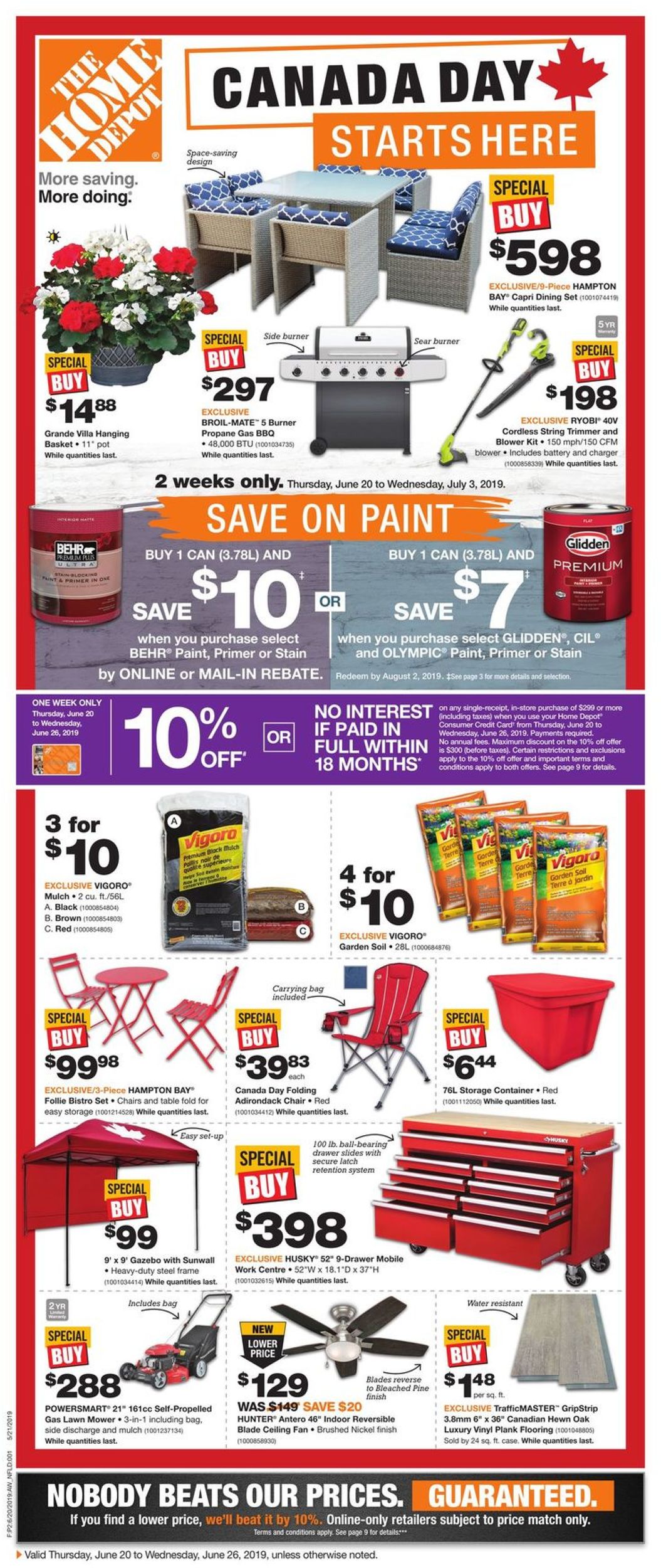 Home Depot Flyer from 06/20/2019