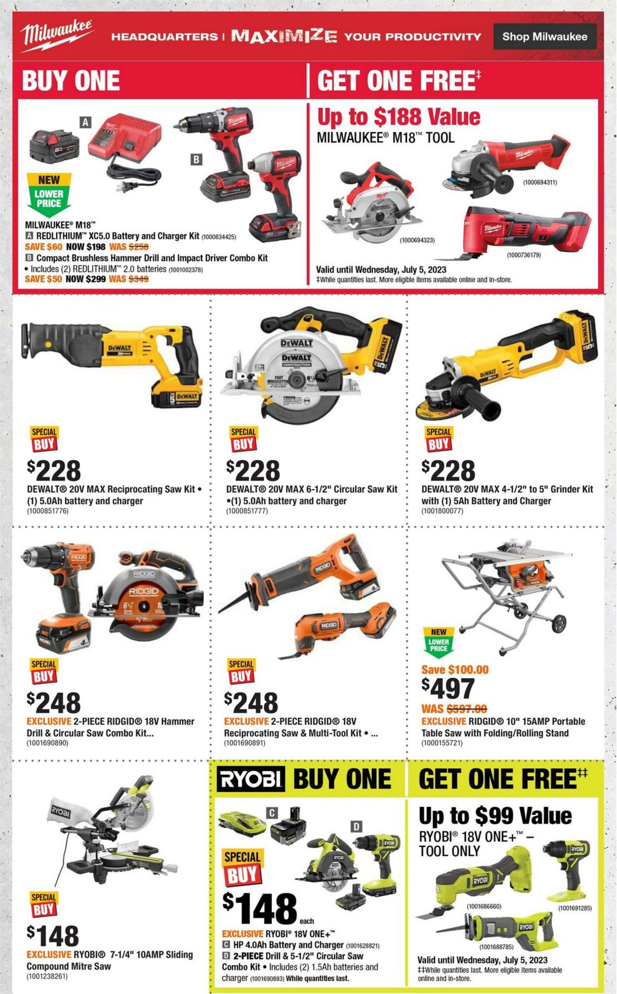 Home Depot Flyer from 06/29/2023