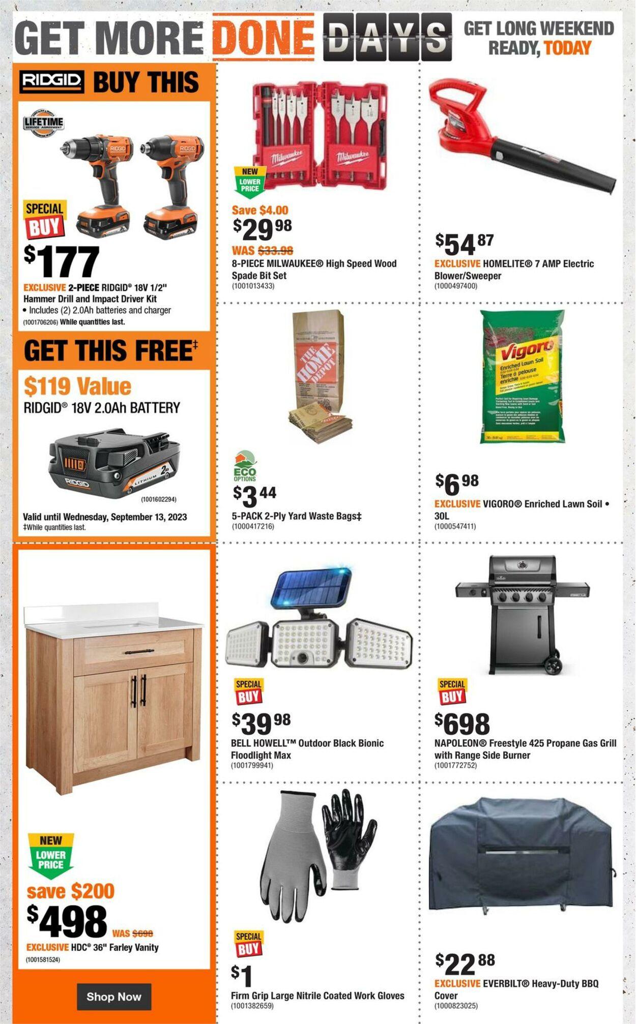 Home Depot Flyer from 08/31/2023