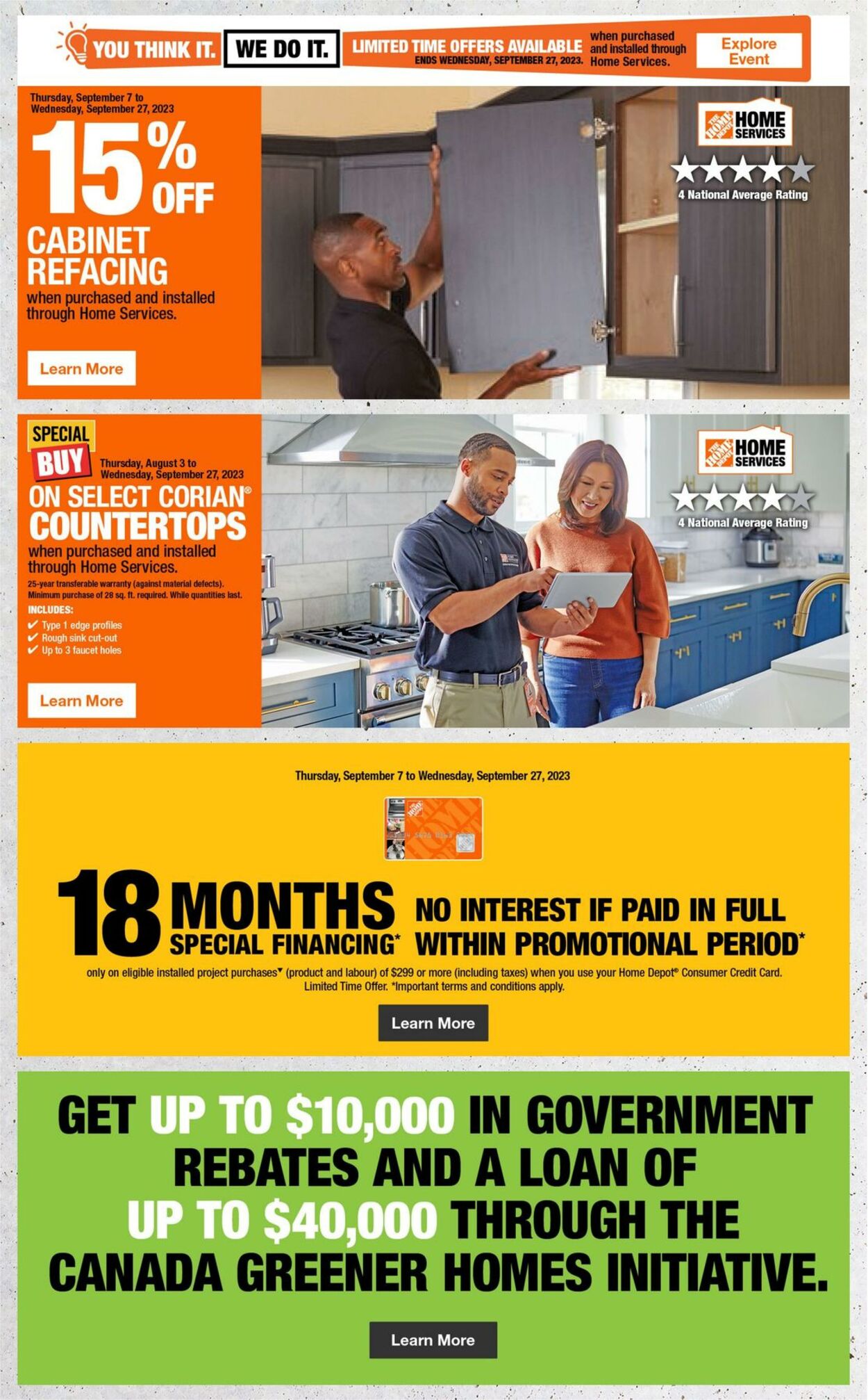 Home Depot Flyer from 09/07/2023