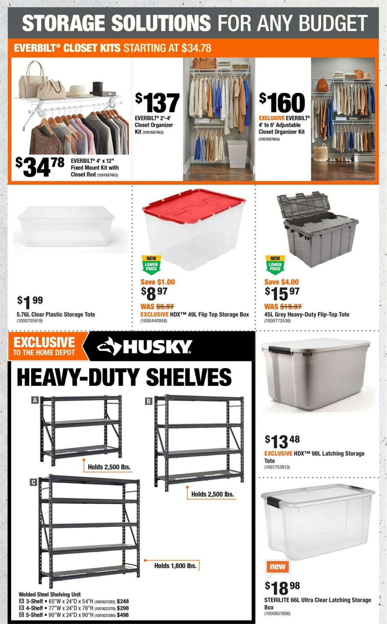 Home Depot Flyer from 10/05/2023