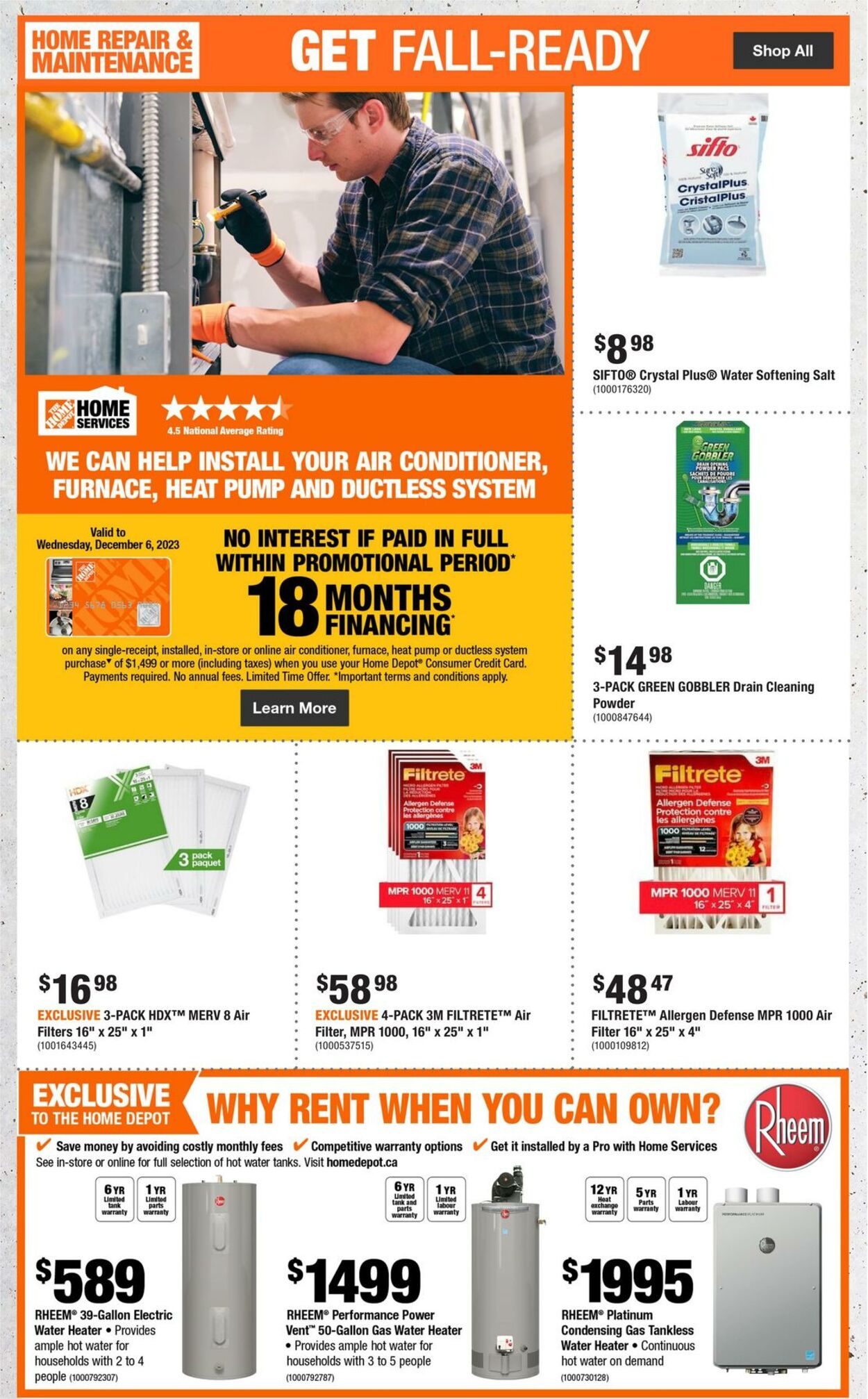 Home Depot Flyer from 10/12/2023