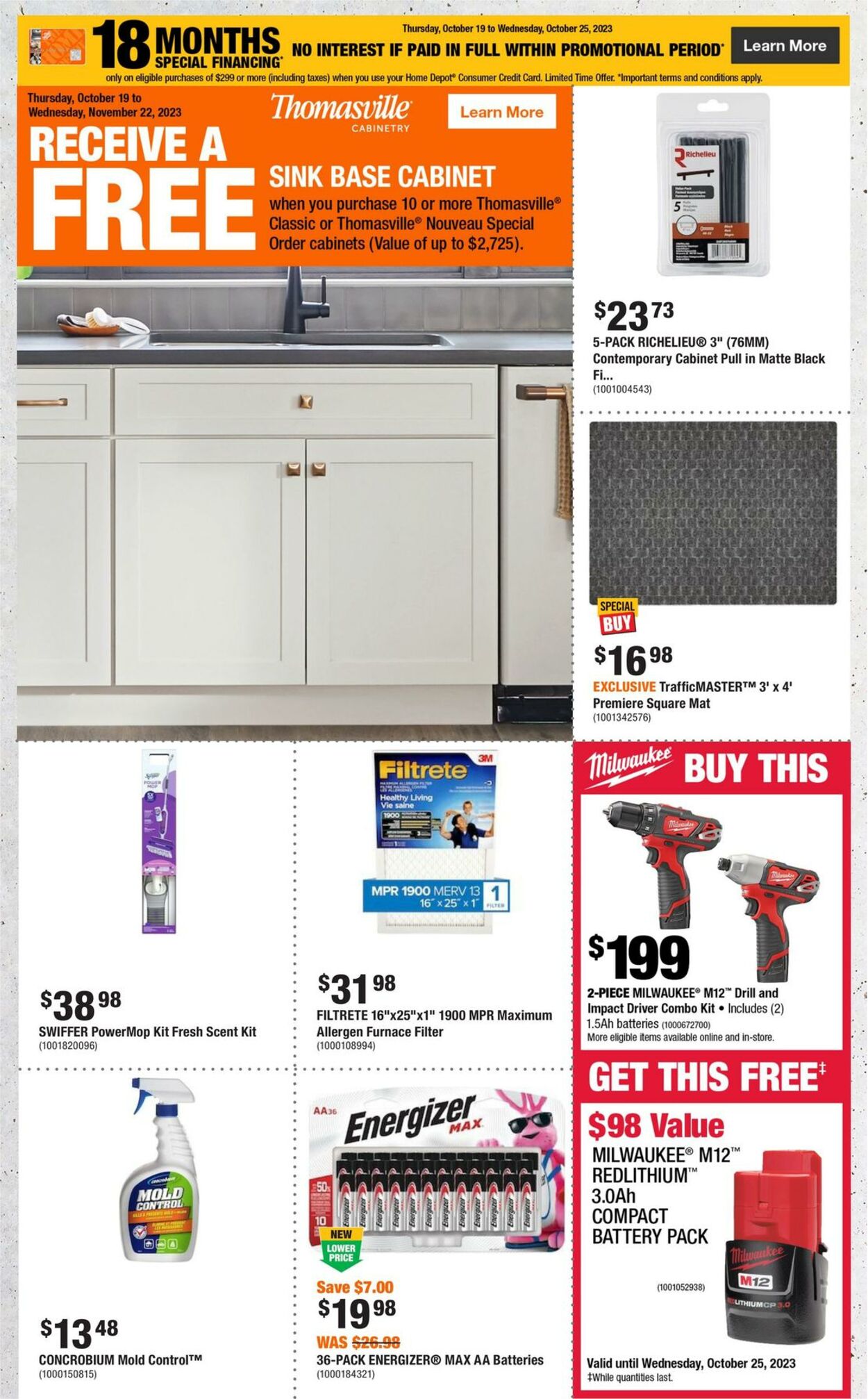 Home Depot Flyer from 10/19/2023