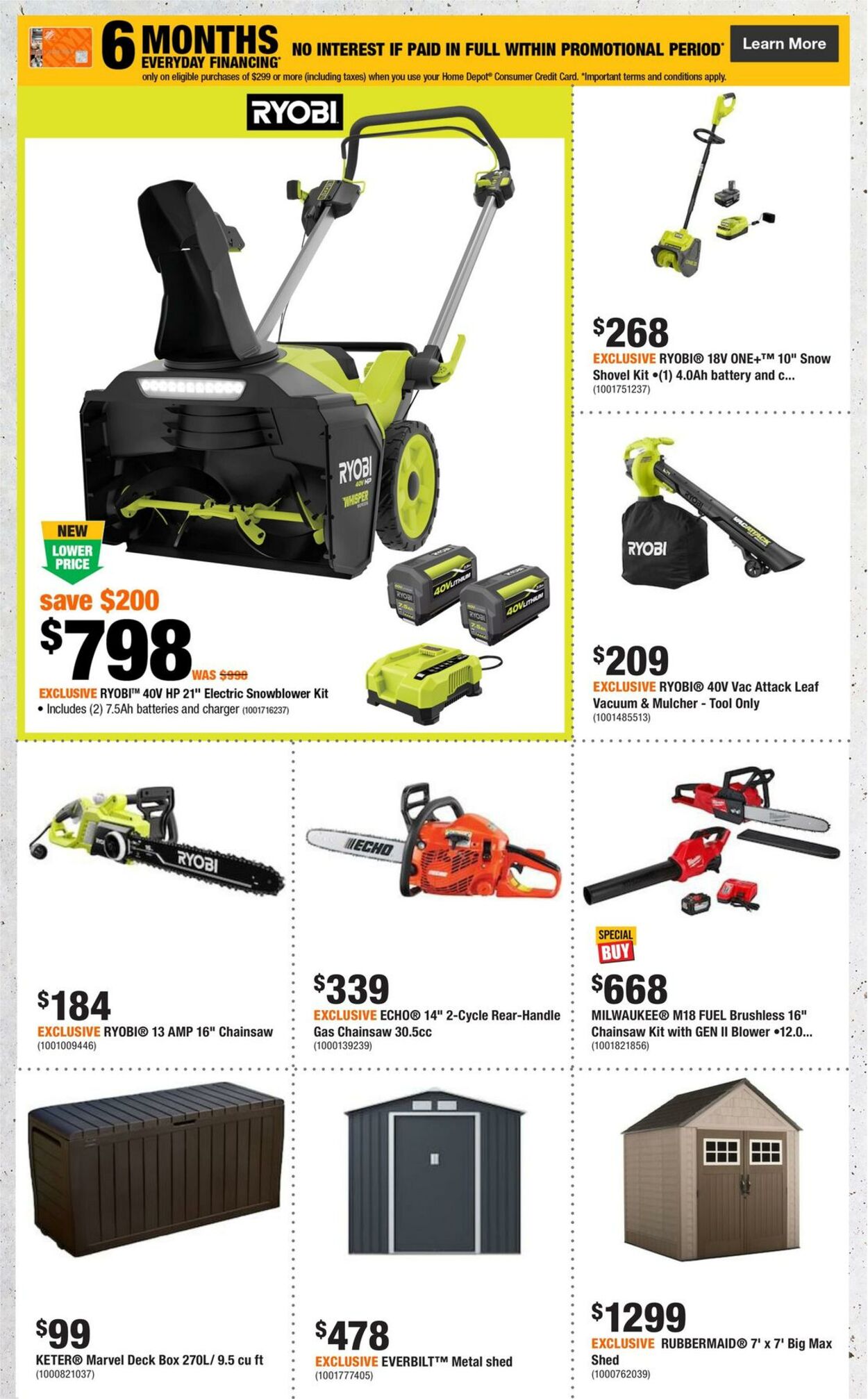 Home Depot Flyer from 10/26/2023