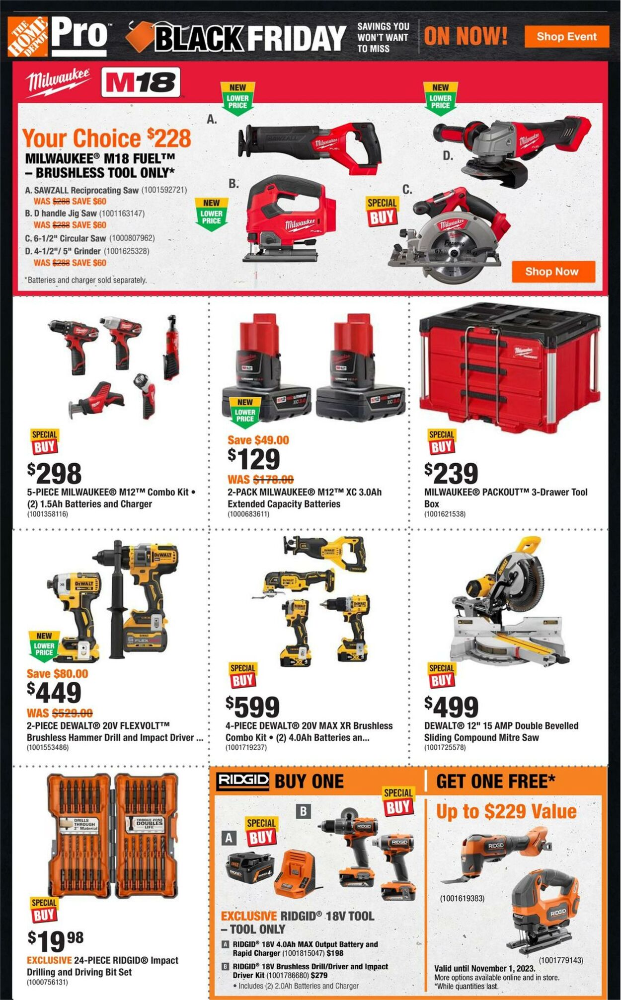 Home Depot Flyer from 11/16/2023