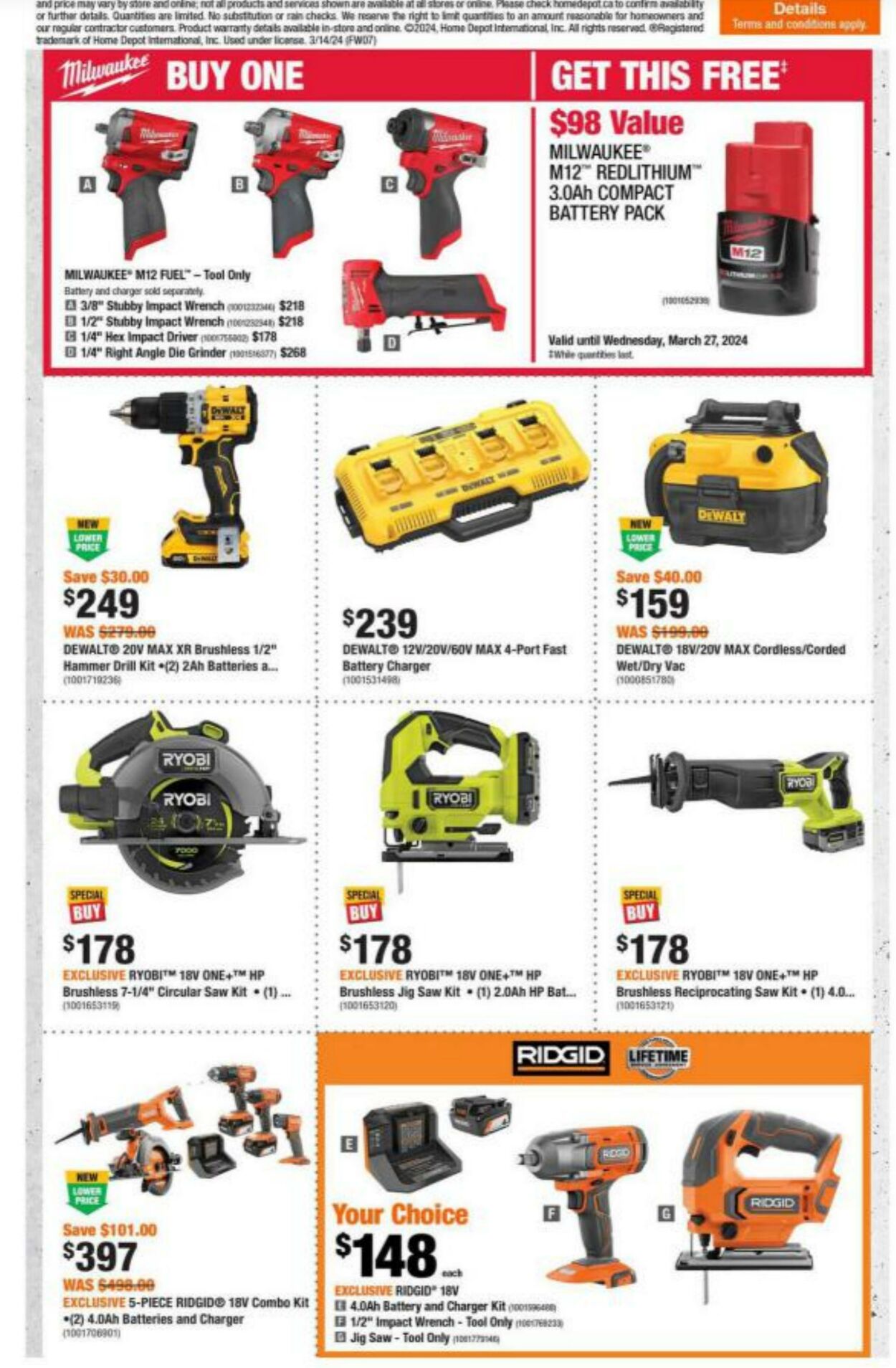 Home Depot Flyer from 03/13/2024