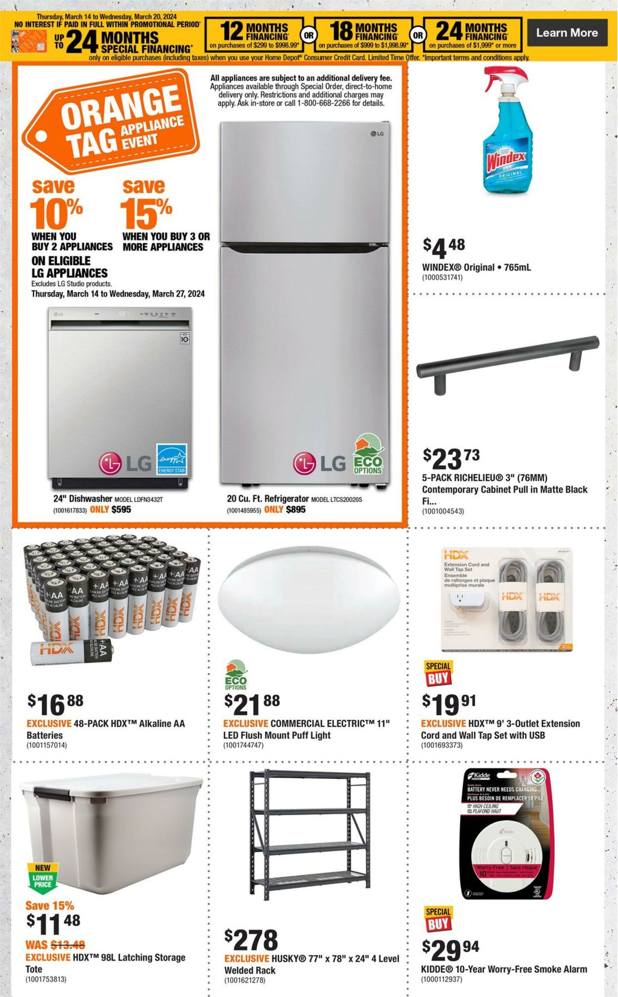 Home Depot Flyer from 03/14/2024