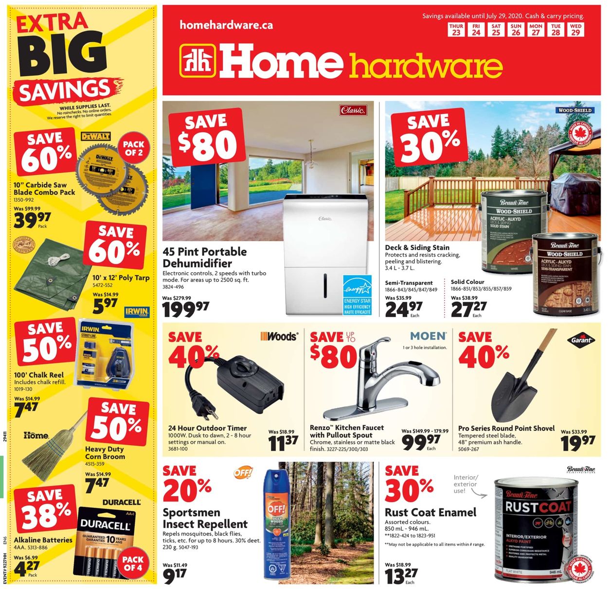 Home Hardware Flyer from 07/23/2020