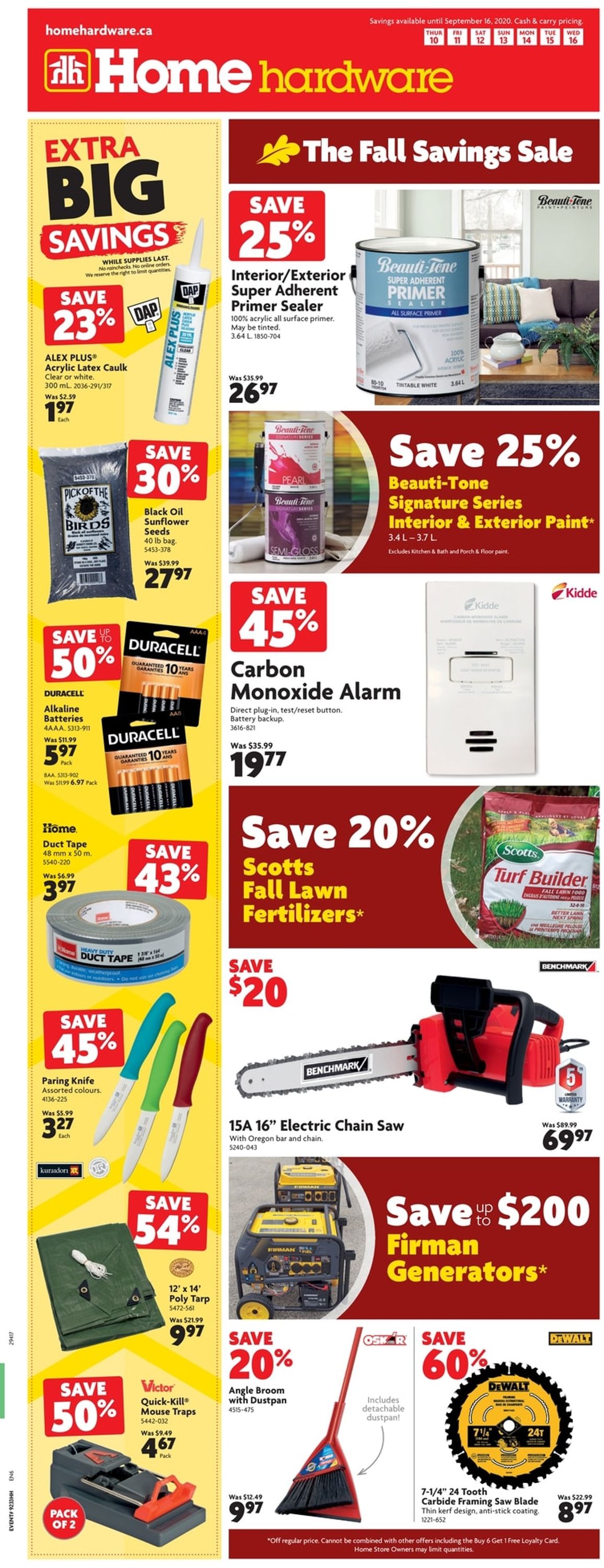 Home Hardware Flyer from 09/10/2020