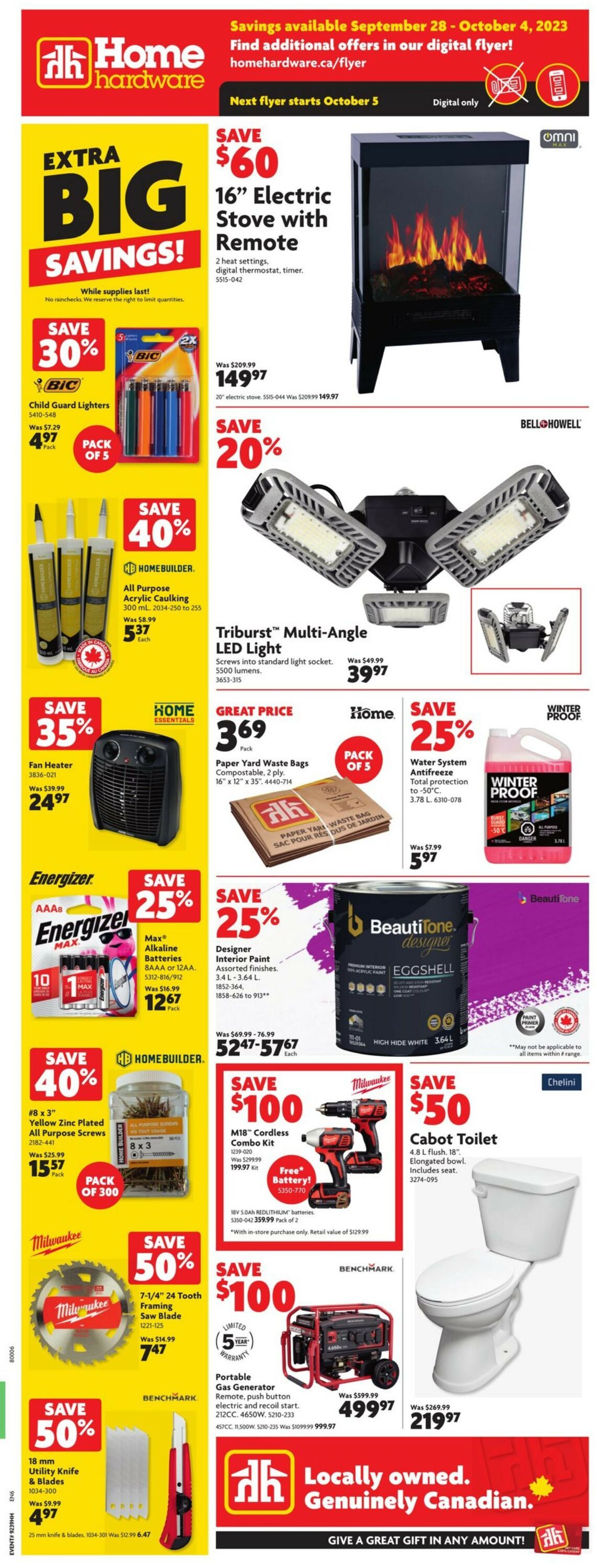 Home Hardware Flyer from 09/28/2023