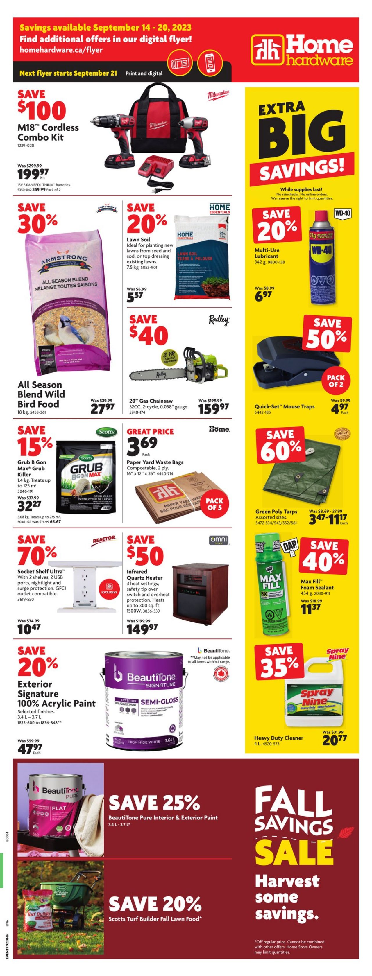 Home Hardware Flyer from 09/14/2023