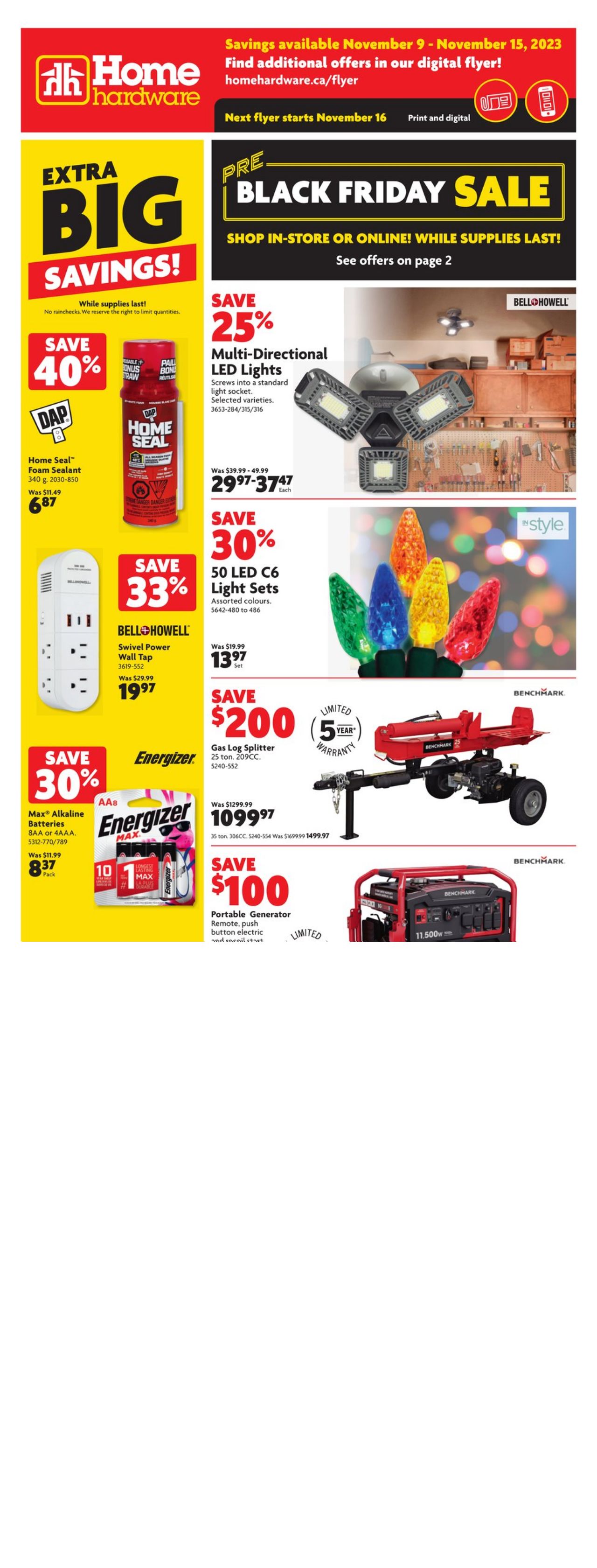 Home Hardware Flyer from 11/09/2023