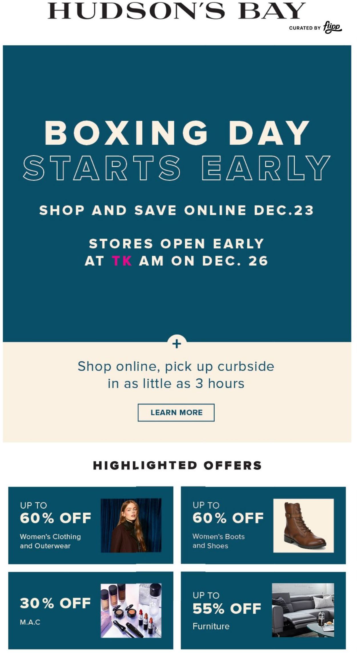Hudson's Bay Flyer from 12/23/2020