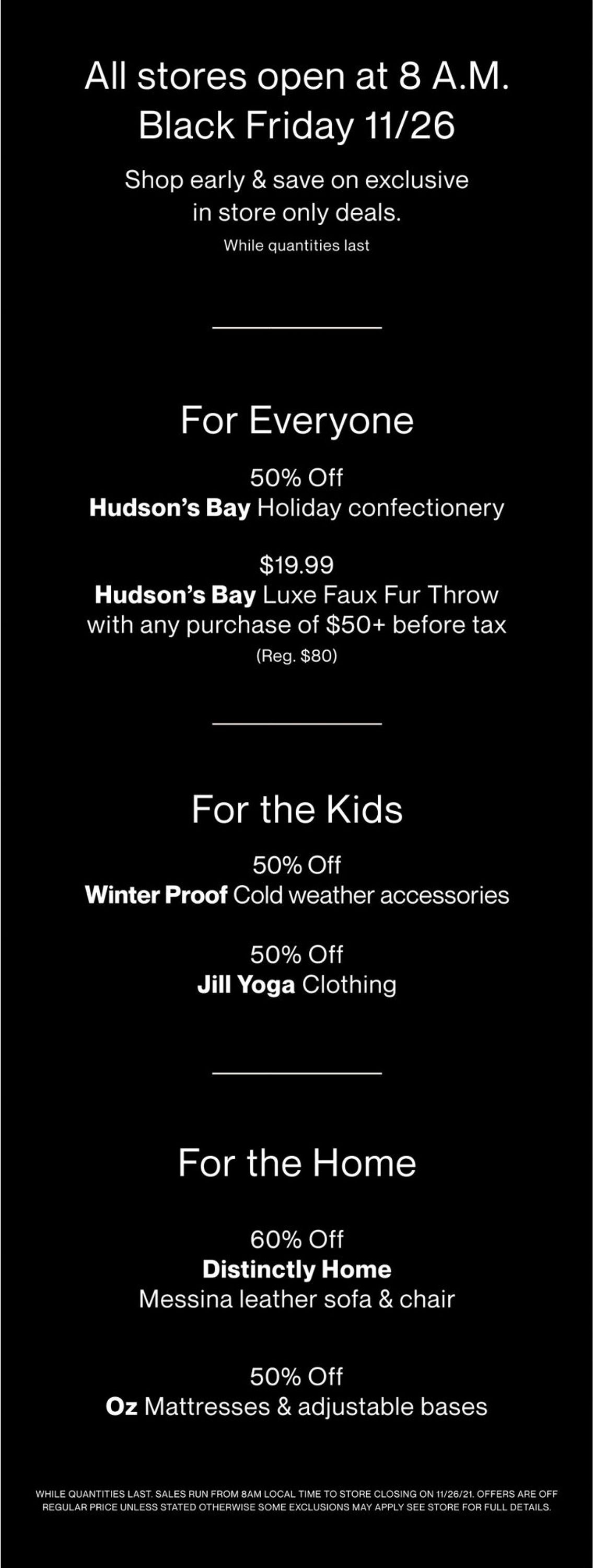 Hudson's Bay Flyer from 11/26/2021