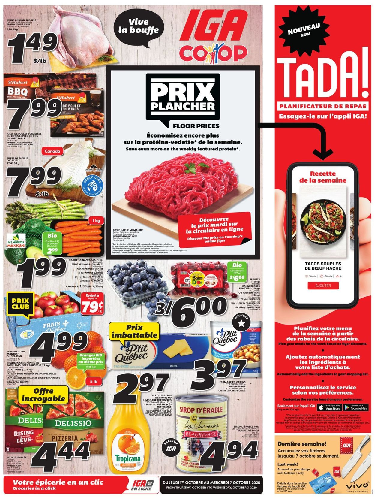 IGA Flyer from 10/01/2020