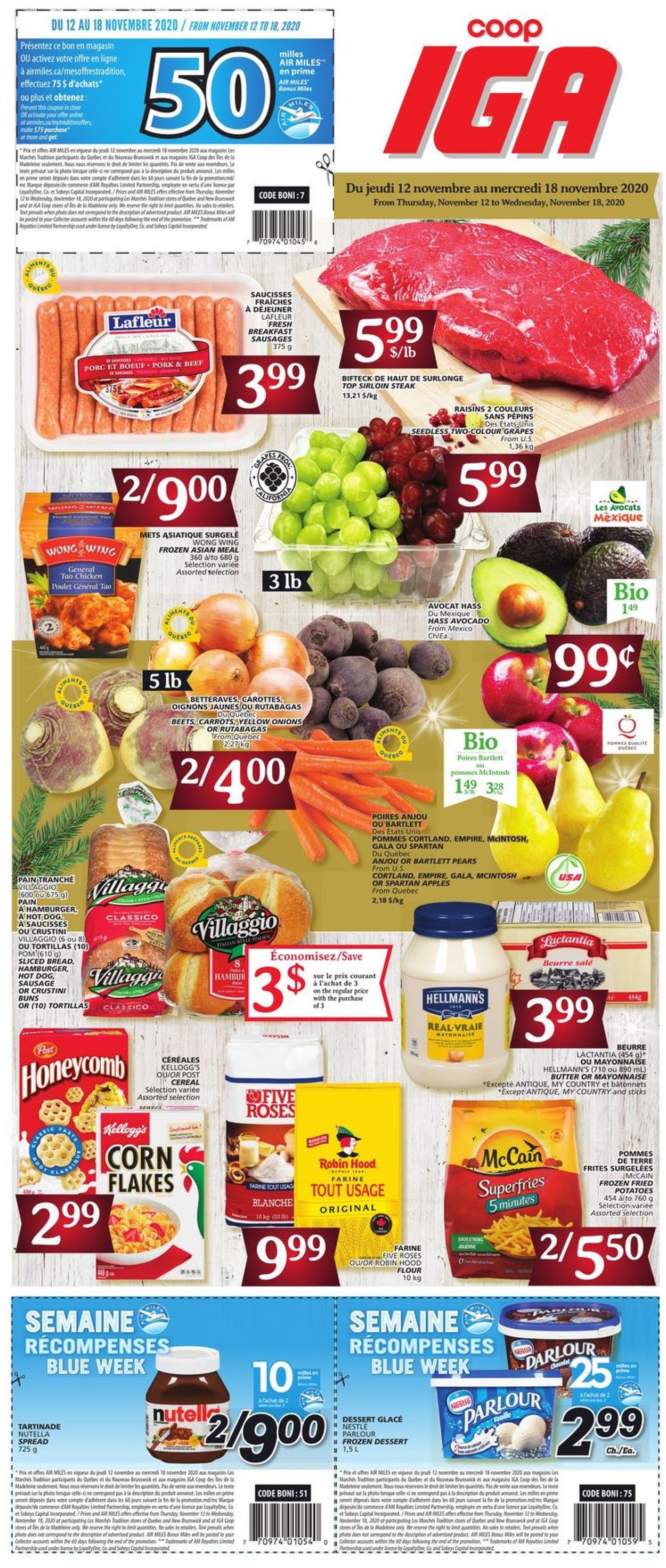 IGA Flyer from 11/12/2020