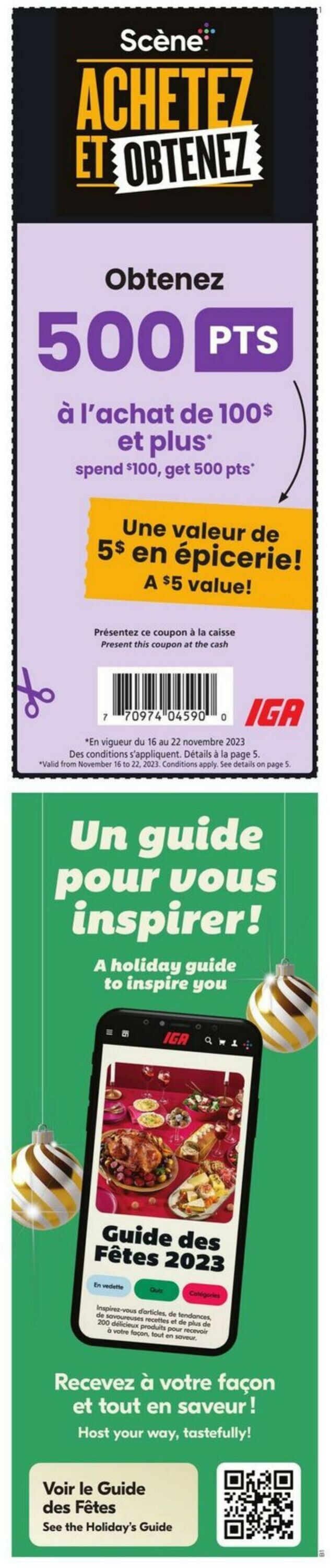 IGA Flyer from 11/16/2023