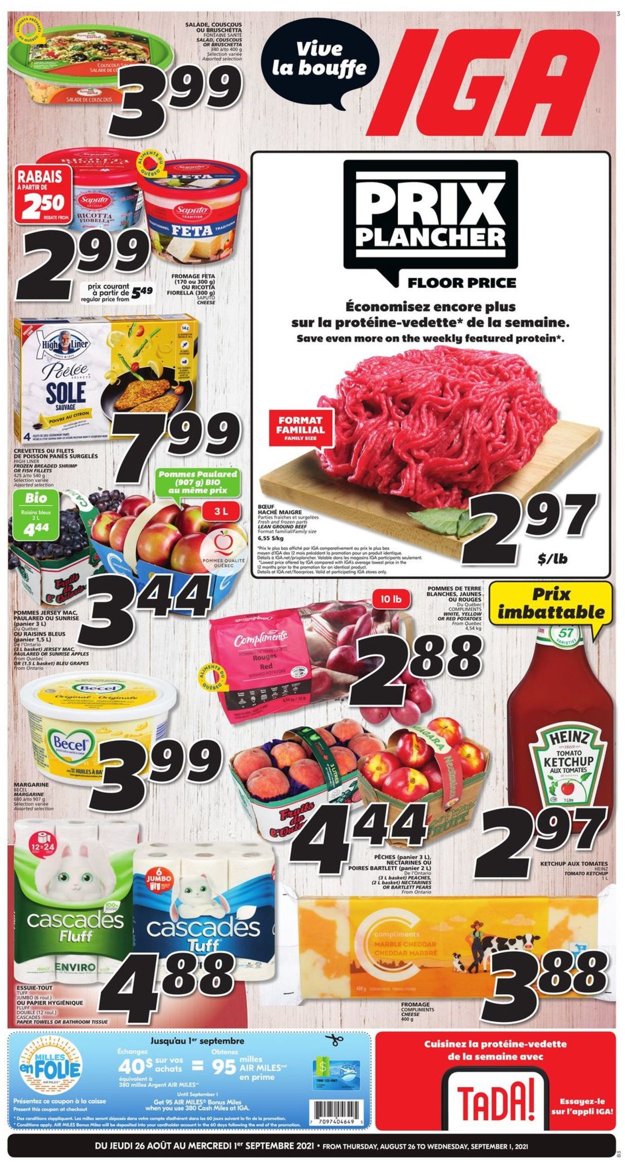 IGA Flyer from 08/26/2021