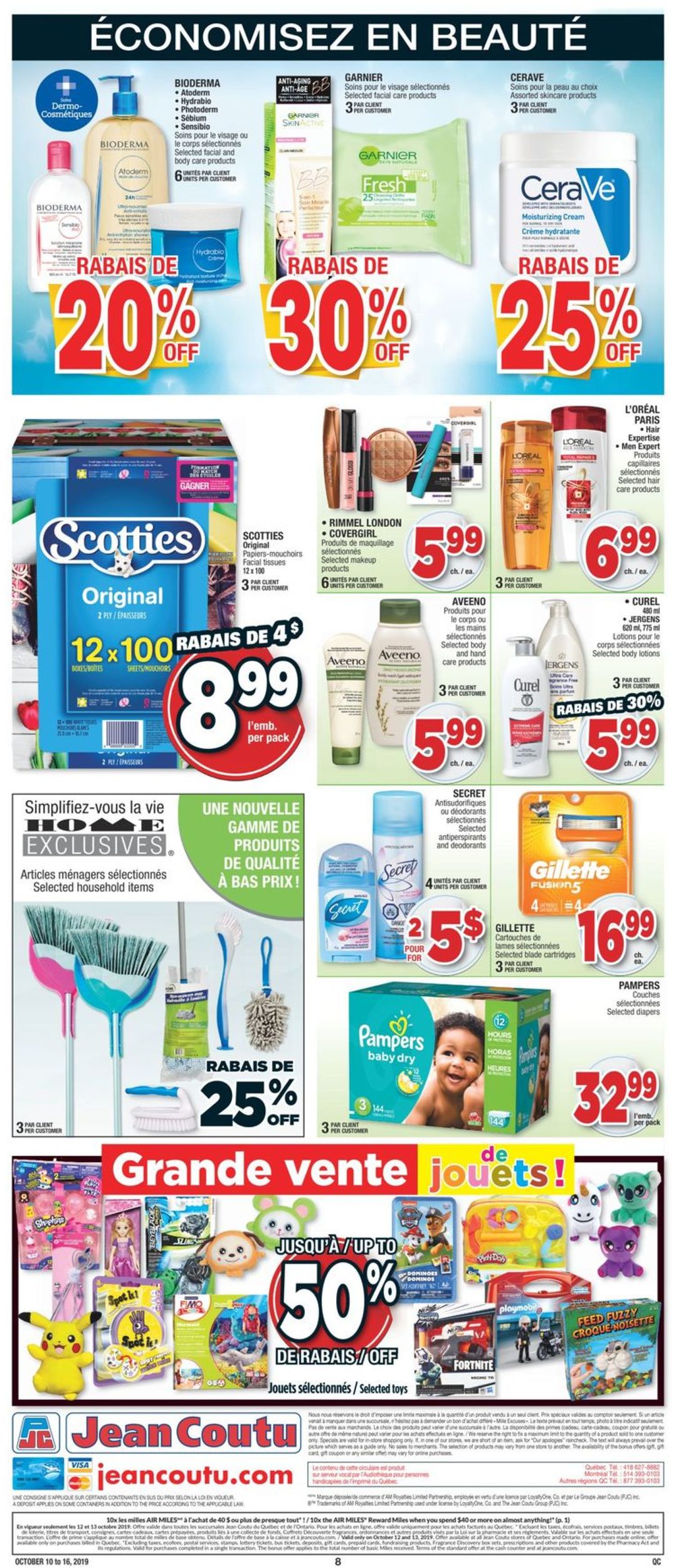 Jean Coutu Flyer from 10/10/2019