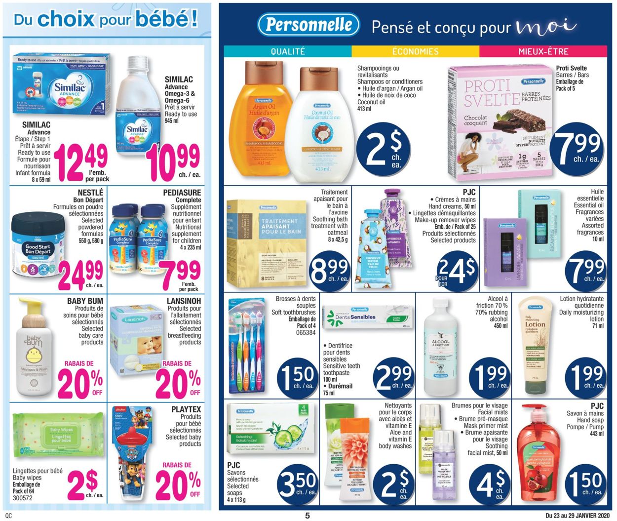 Jean Coutu Flyer from 01/23/2020