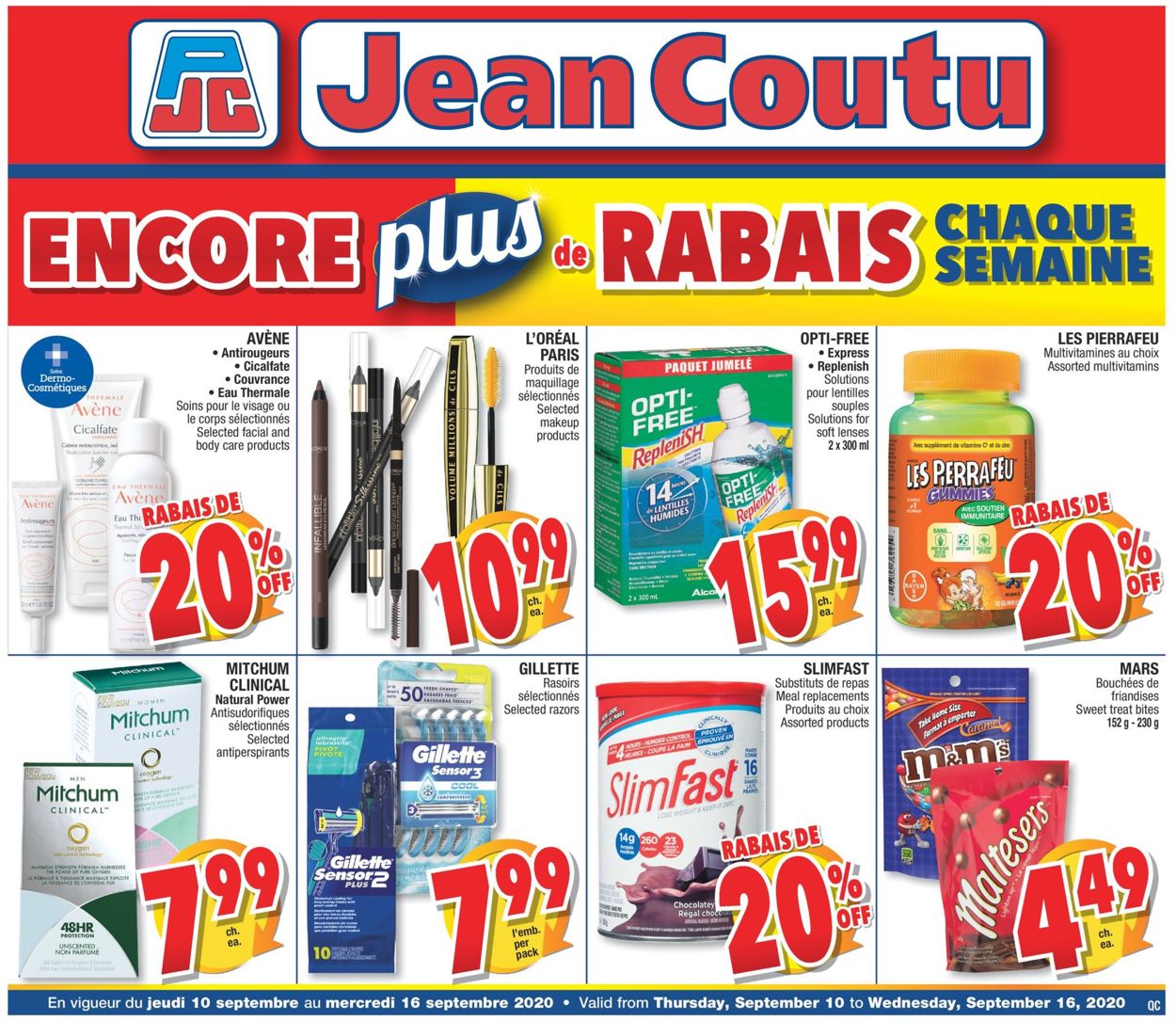 Jean Coutu Flyer from 09/10/2020