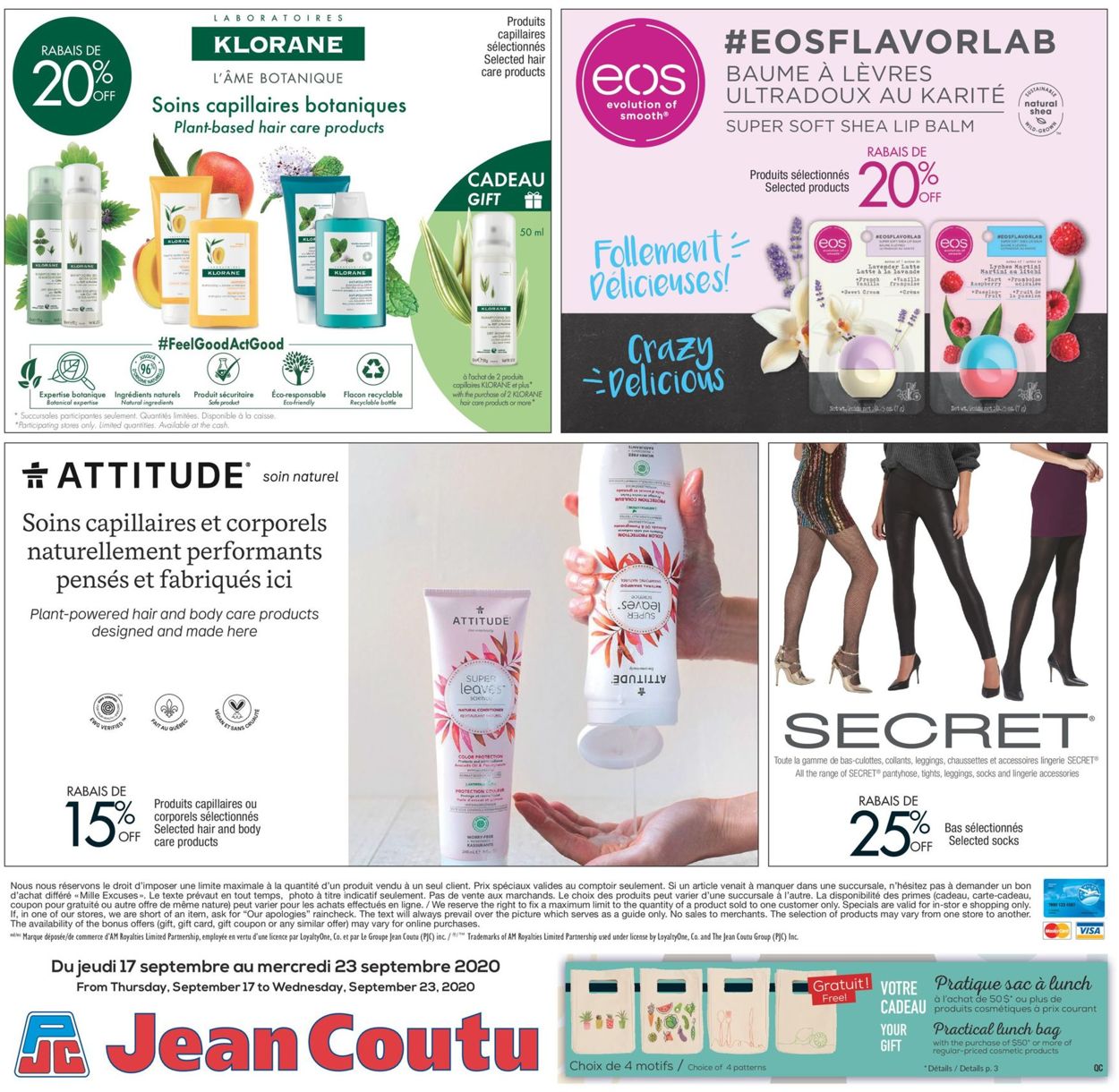Jean Coutu Flyer from 09/17/2020