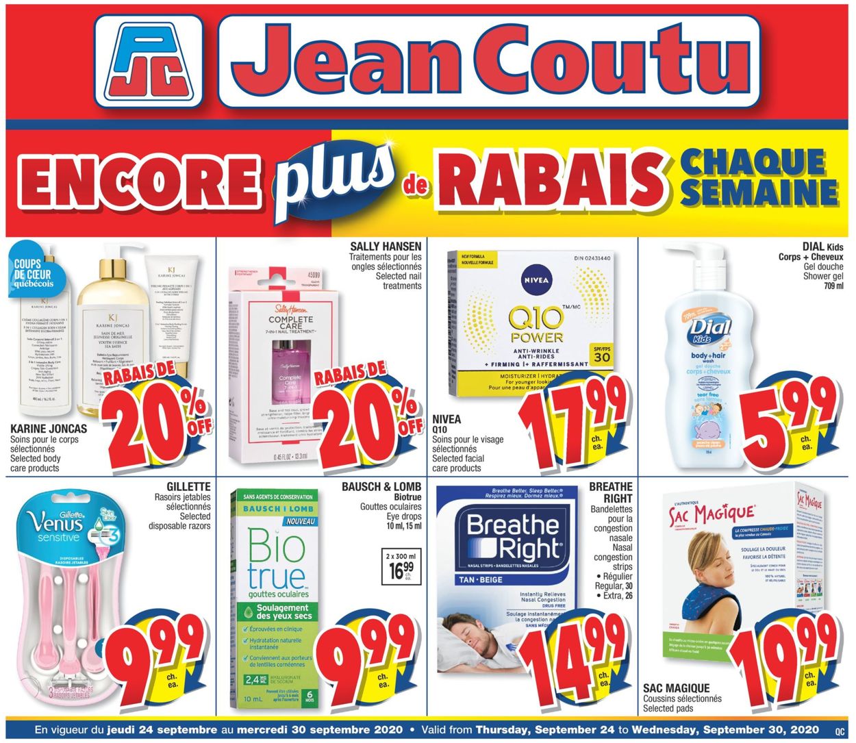 Jean Coutu Flyer from 09/24/2020
