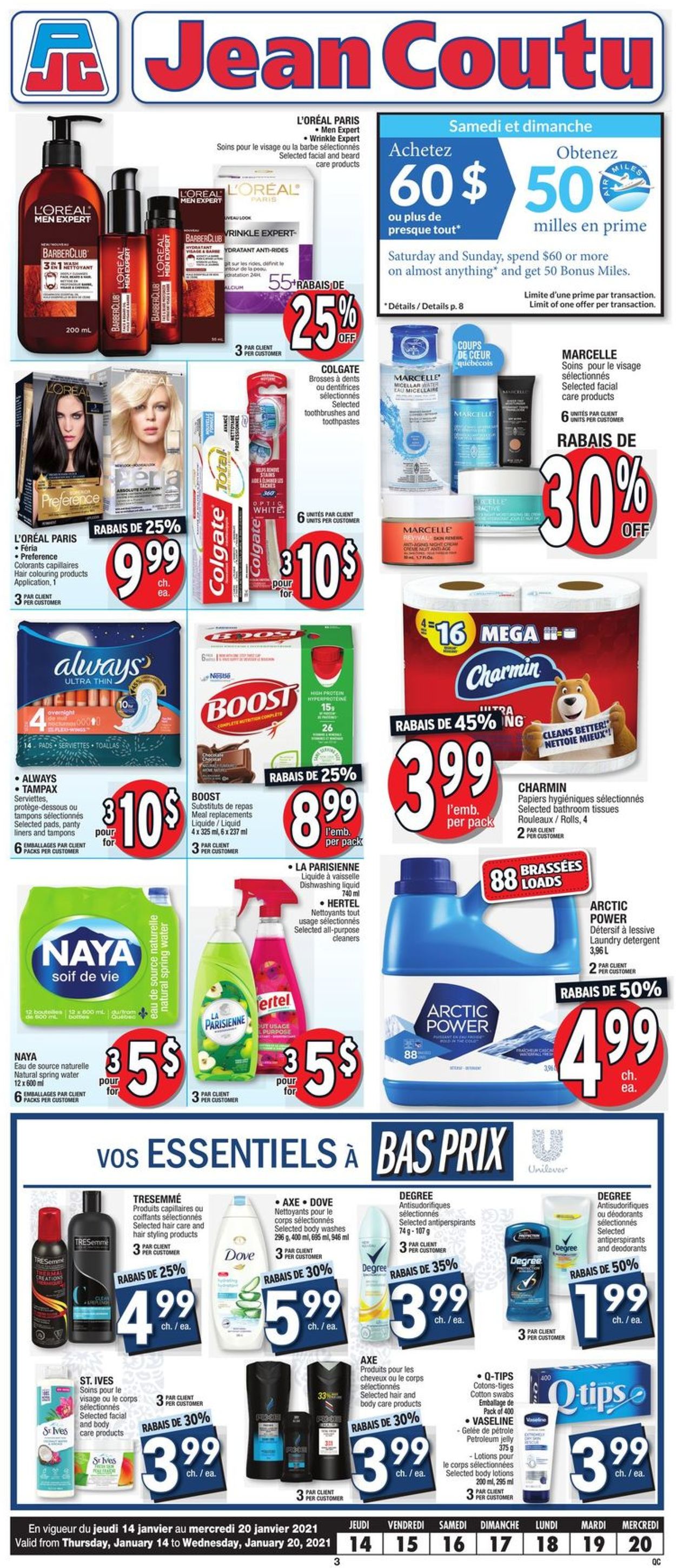 Jean Coutu Flyer from 01/14/2021