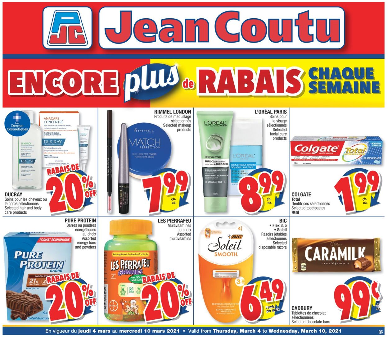 Jean Coutu Flyer from 03/04/2021