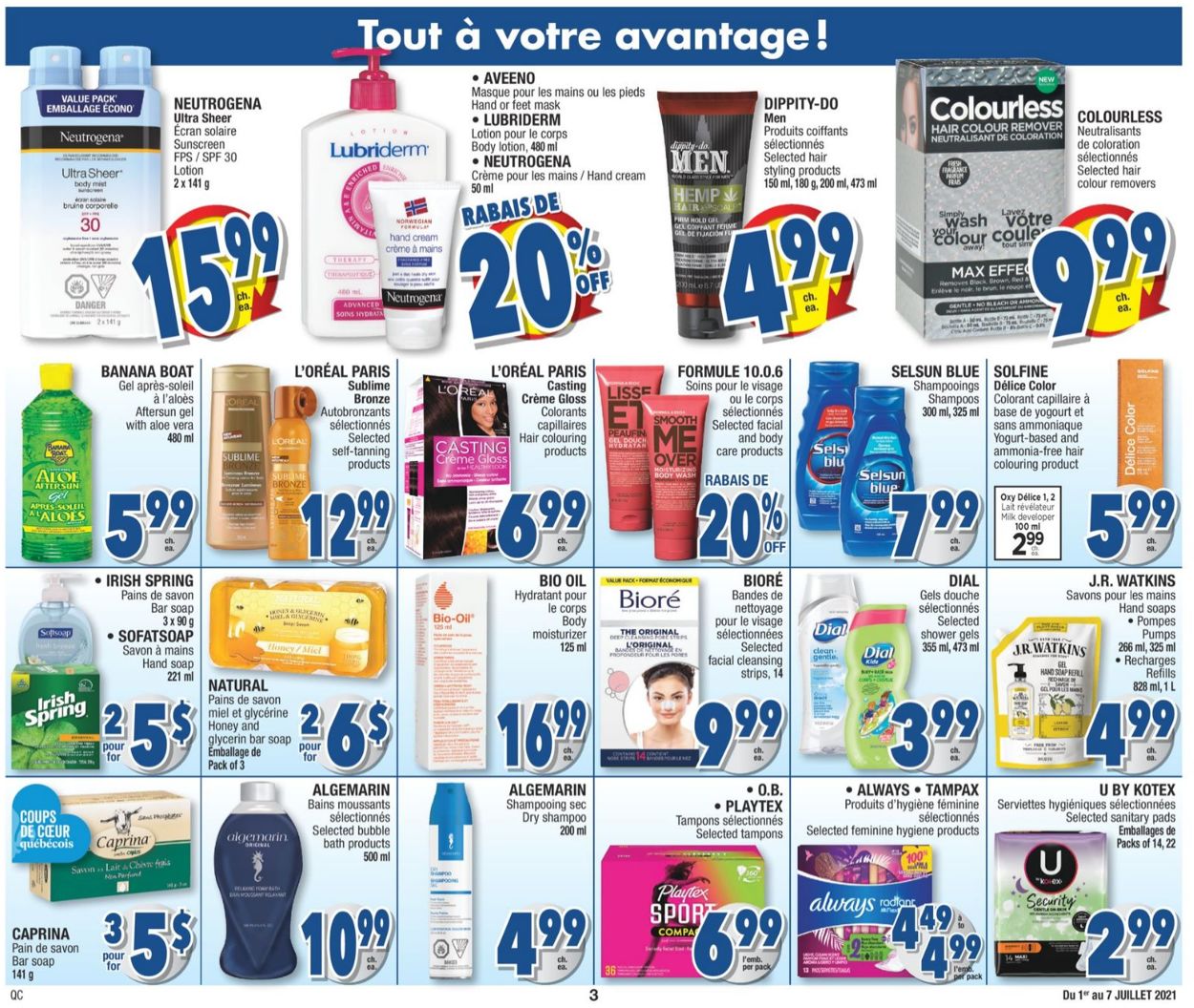 Jean Coutu Flyer from 07/01/2021