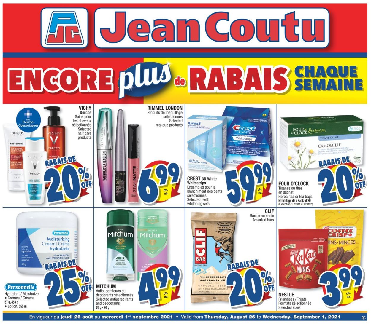 Jean Coutu Flyer from 08/26/2021