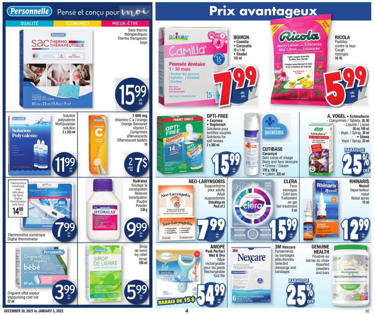 Jean Coutu Flyer from 12/30/2021