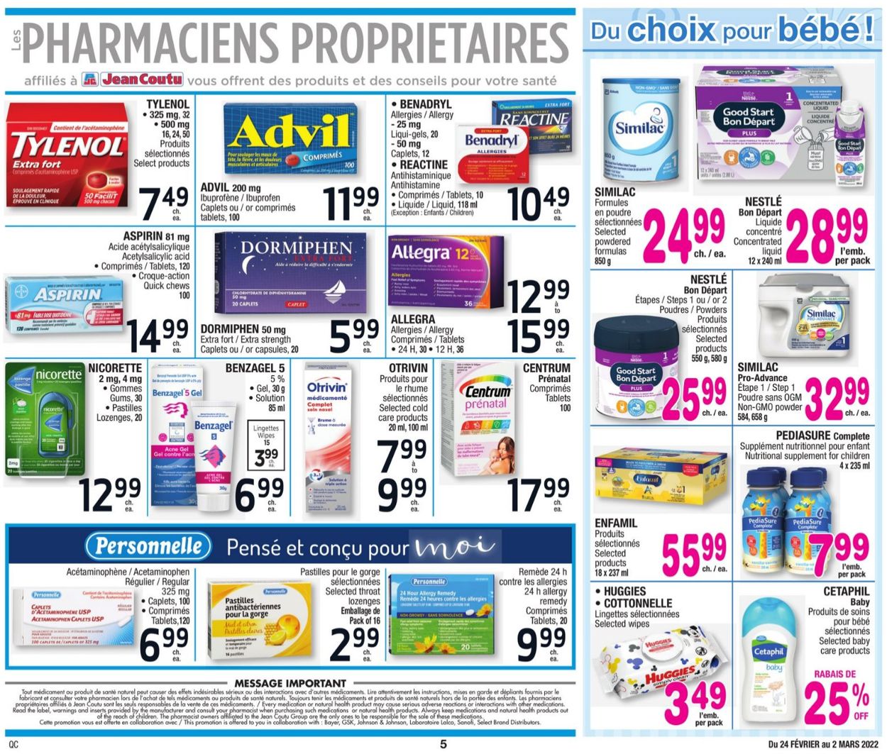 Jean Coutu Flyer from 02/24/2022