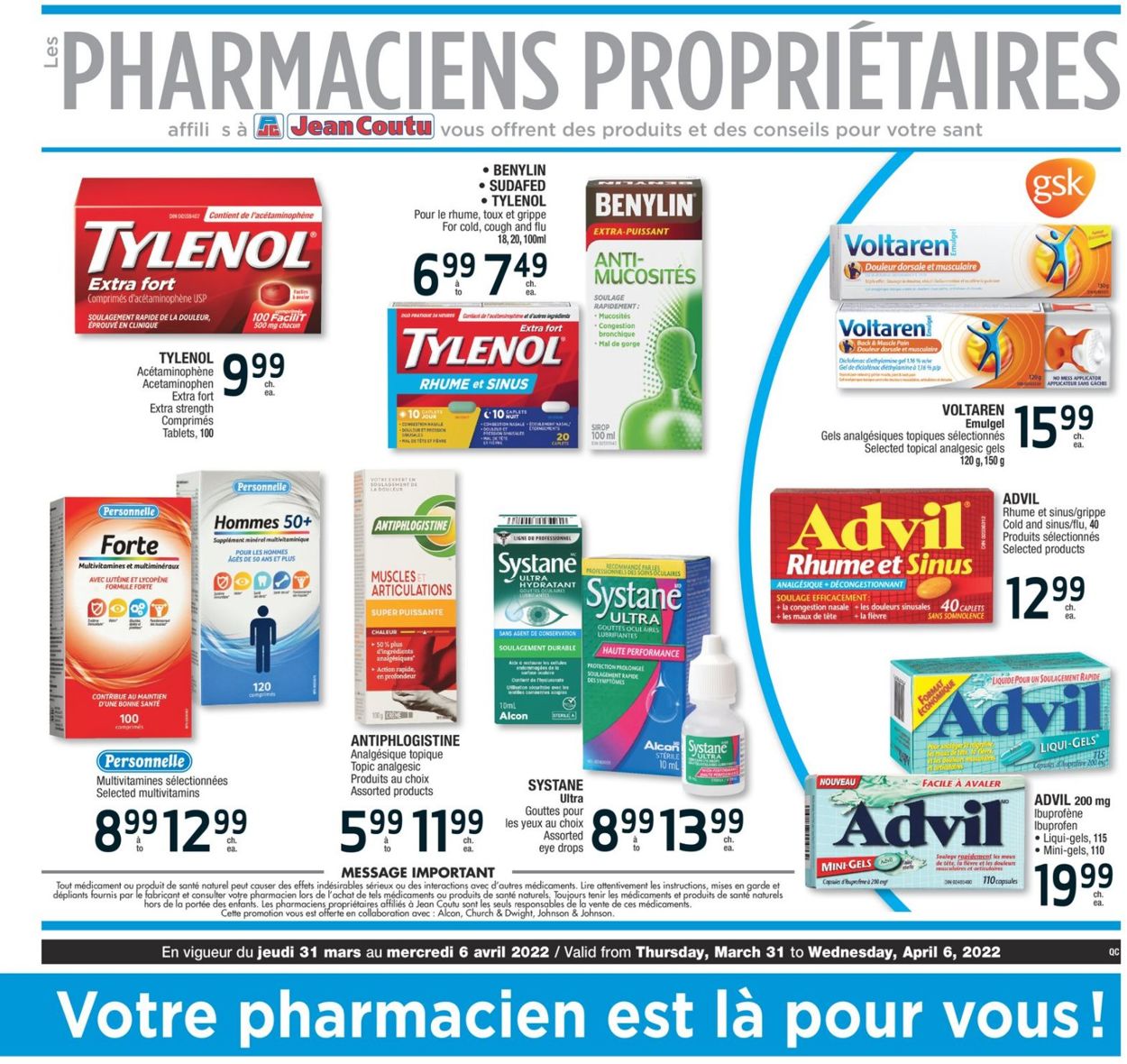 Jean Coutu Flyer from 03/31/2022