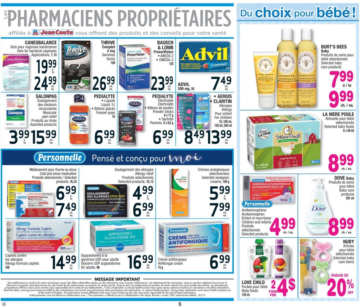 Jean Coutu Flyer from 07/14/2022