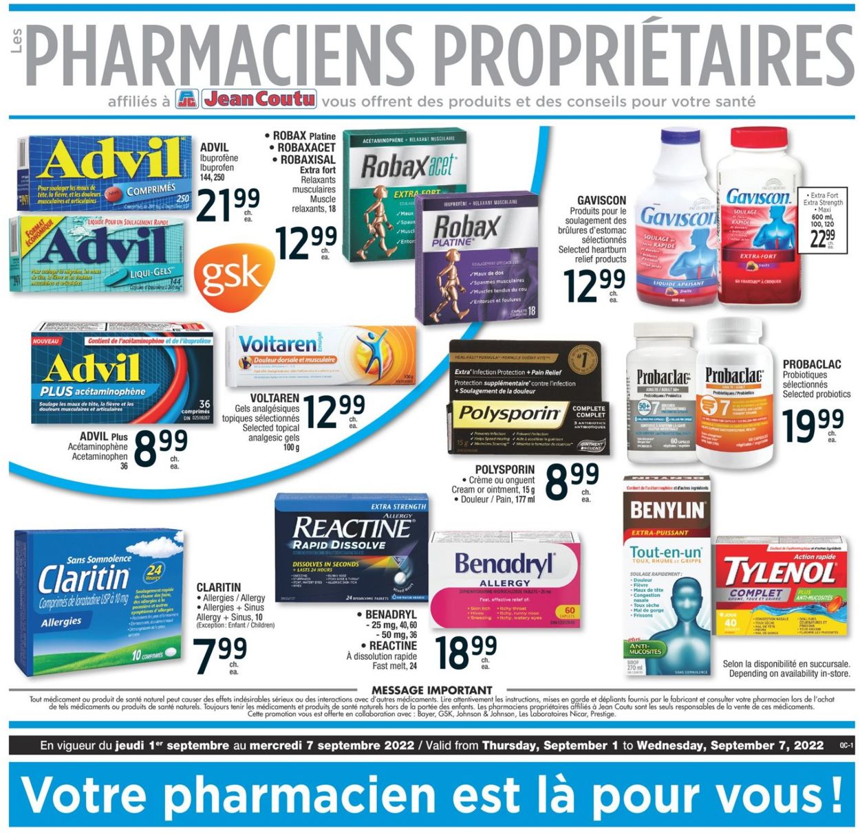 Jean Coutu Flyer from 09/01/2022