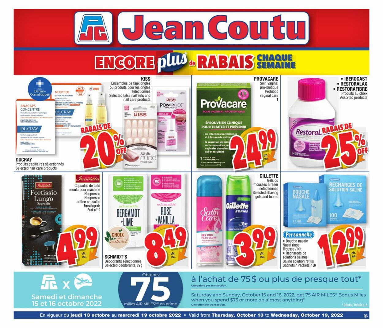 Jean Coutu Flyer from 10/13/2022